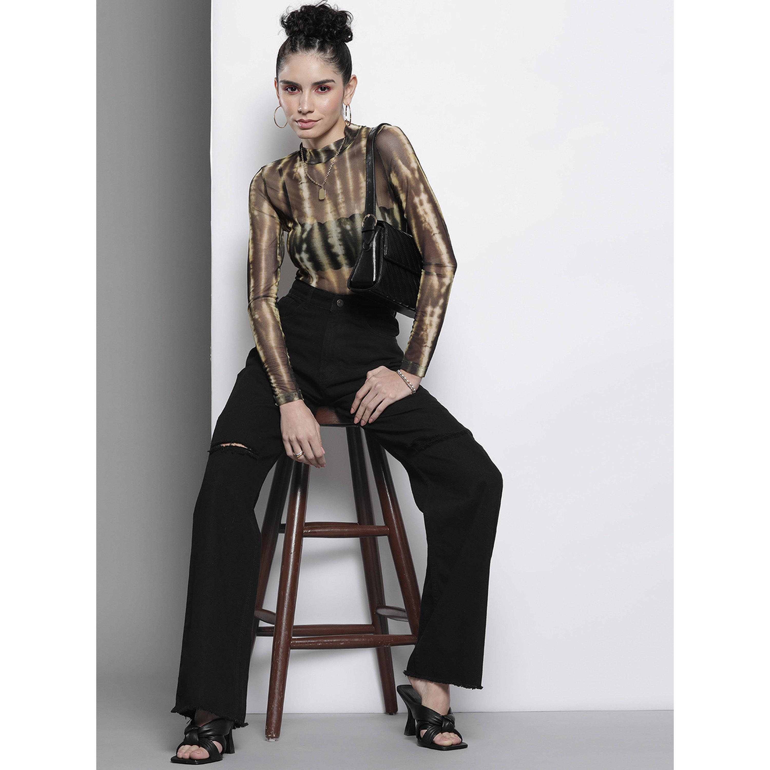 Sassafras X Styli Black High-Rise Slim Fit Distressed Jeans-women-clothing-jeans-image-2