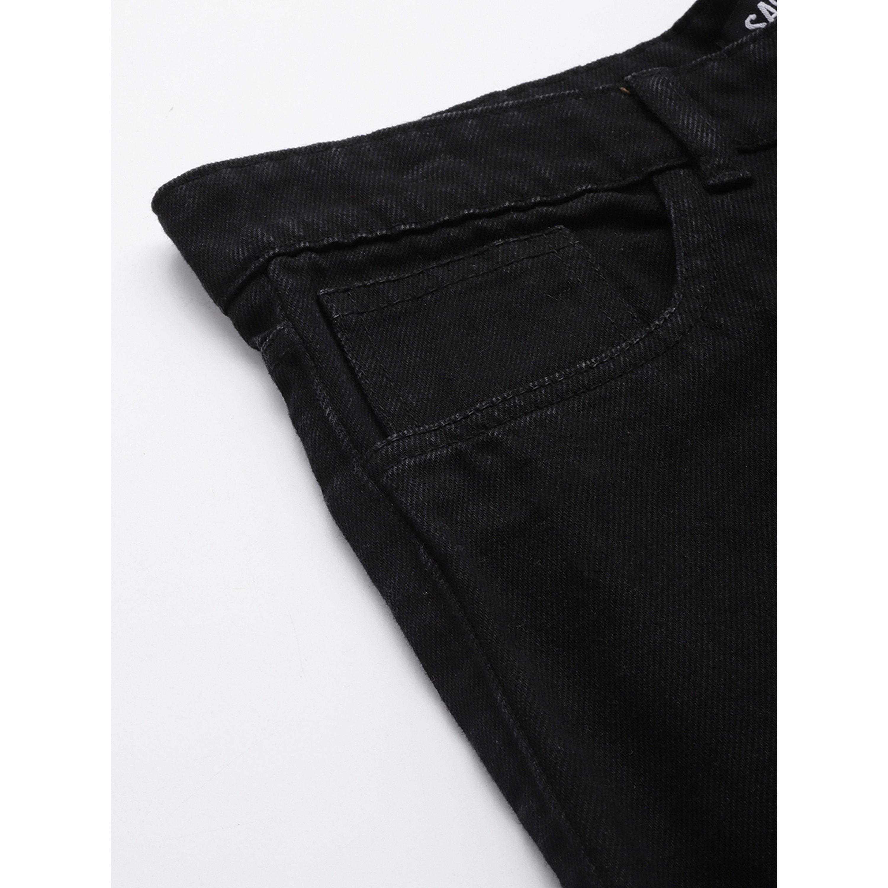 ساسافراس × ستايلي - بنطال جينز أسود عالي الخصر بقصة ضيقة وممزق-women-clothing-jeans-image-6