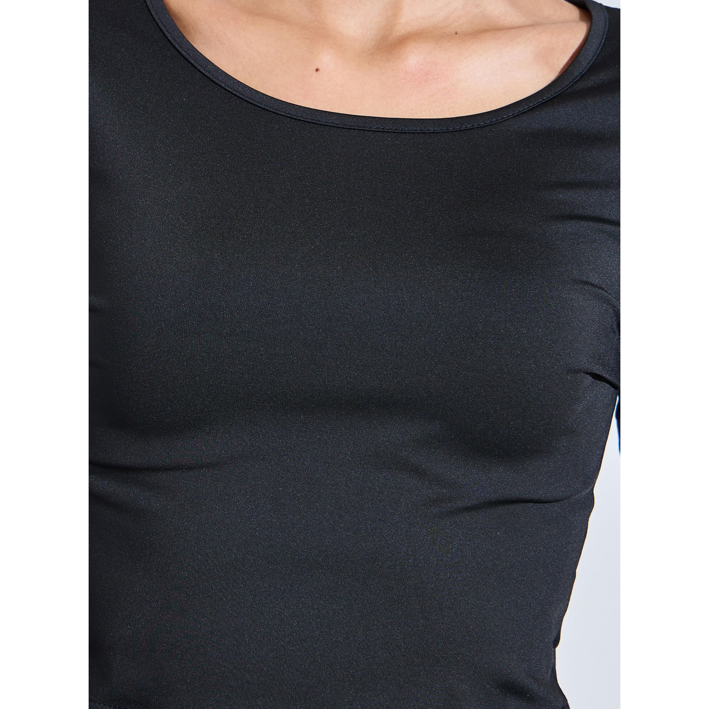 Styli Black Long Sleeve Thumbhole Active Crop Top-sports-women-clothing-tshirtsandvests-image-4