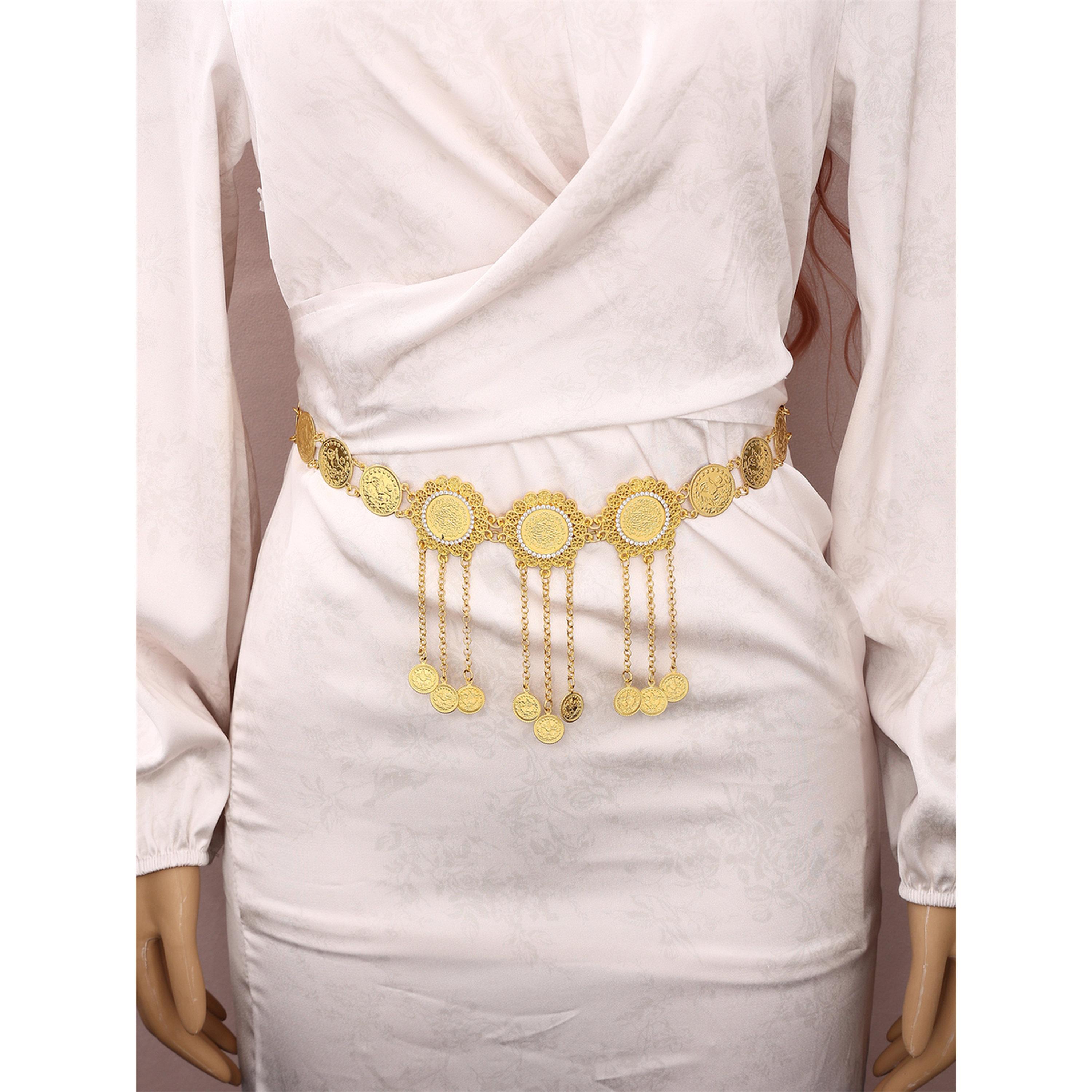 سلسلة خصر معدنية بتفاصيل قطع معدنية بتصميم عربي-women-clothingaccessories-belts-image-2