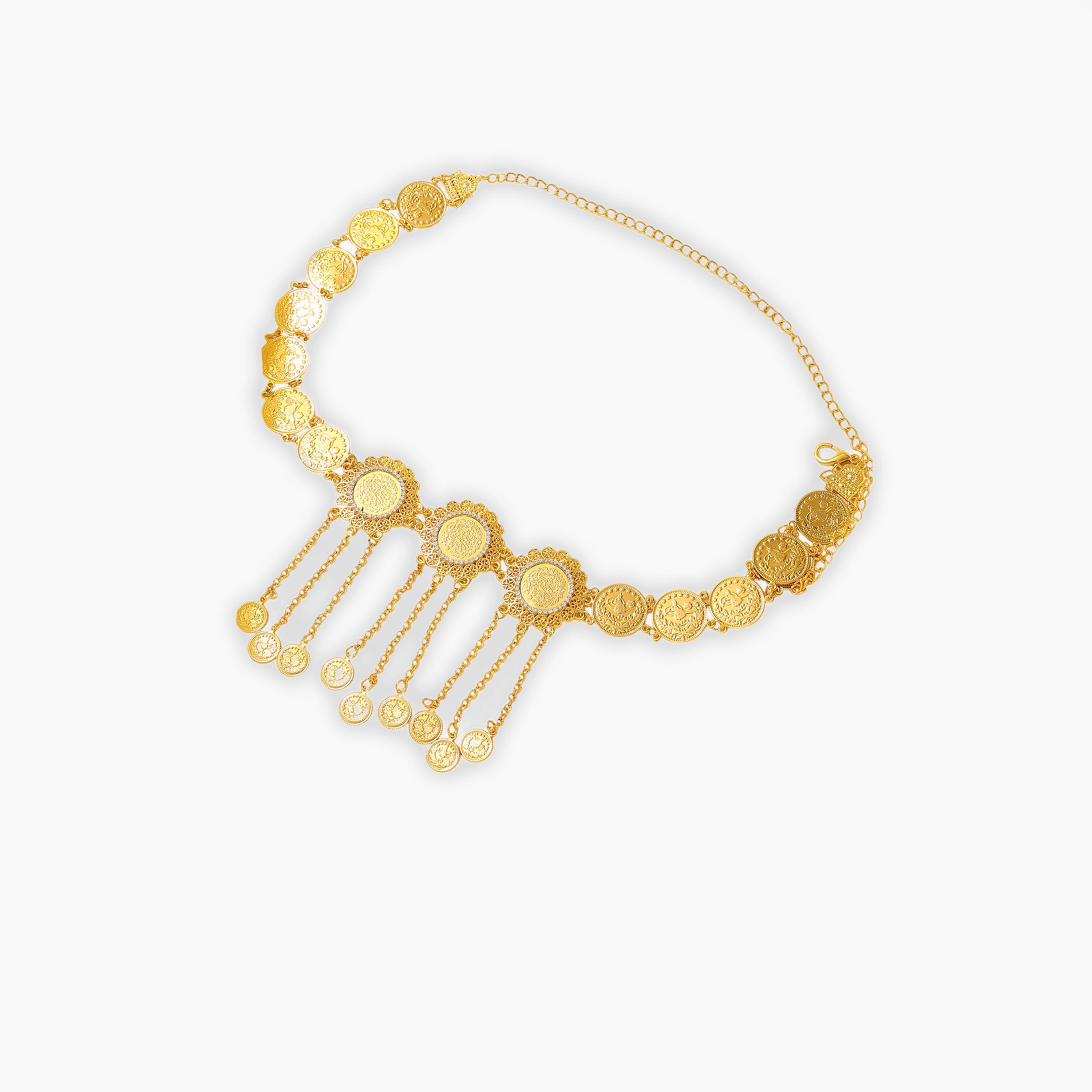 سلسلة خصر معدنية بتفاصيل قطع معدنية بتصميم عربي-women-clothingaccessories-belts-image-4