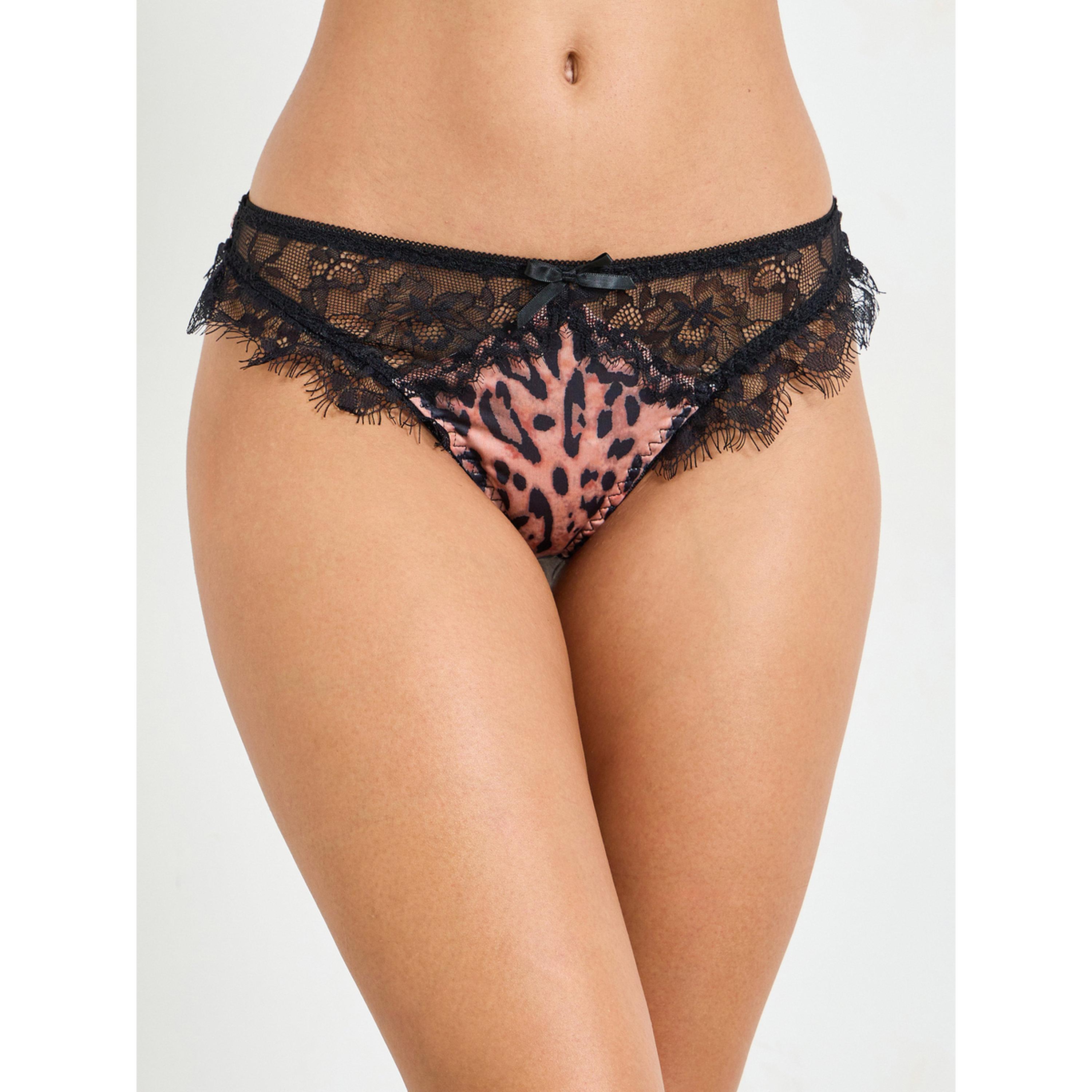 طقم لانجري ميدي بطبعة ليوبارد باللون البني-women-clothing-lingerie-lingeriesets-image-5
