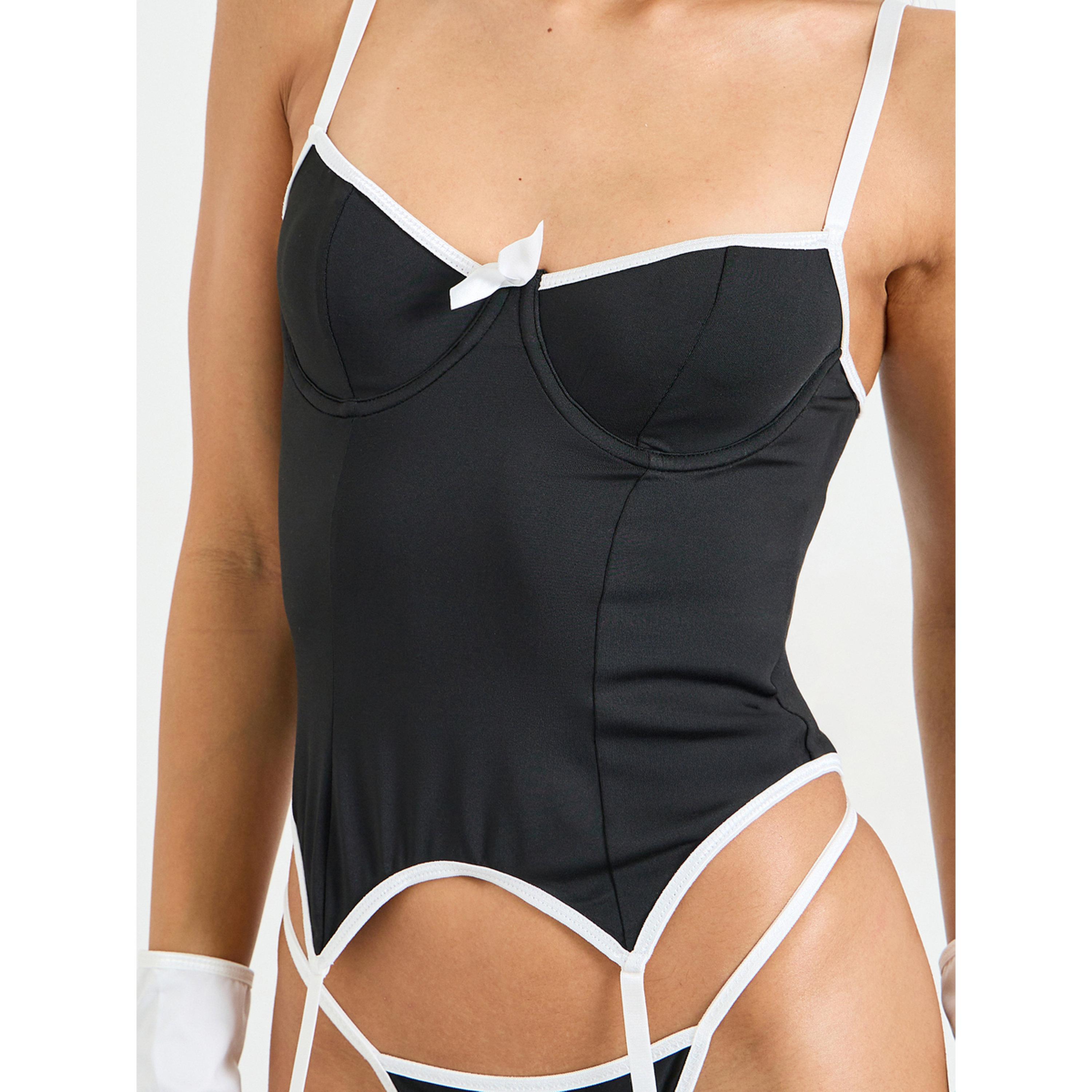طقم لانجري ميدي باللون الأسود-women-clothing-lingerie-lingeriesets-image-6