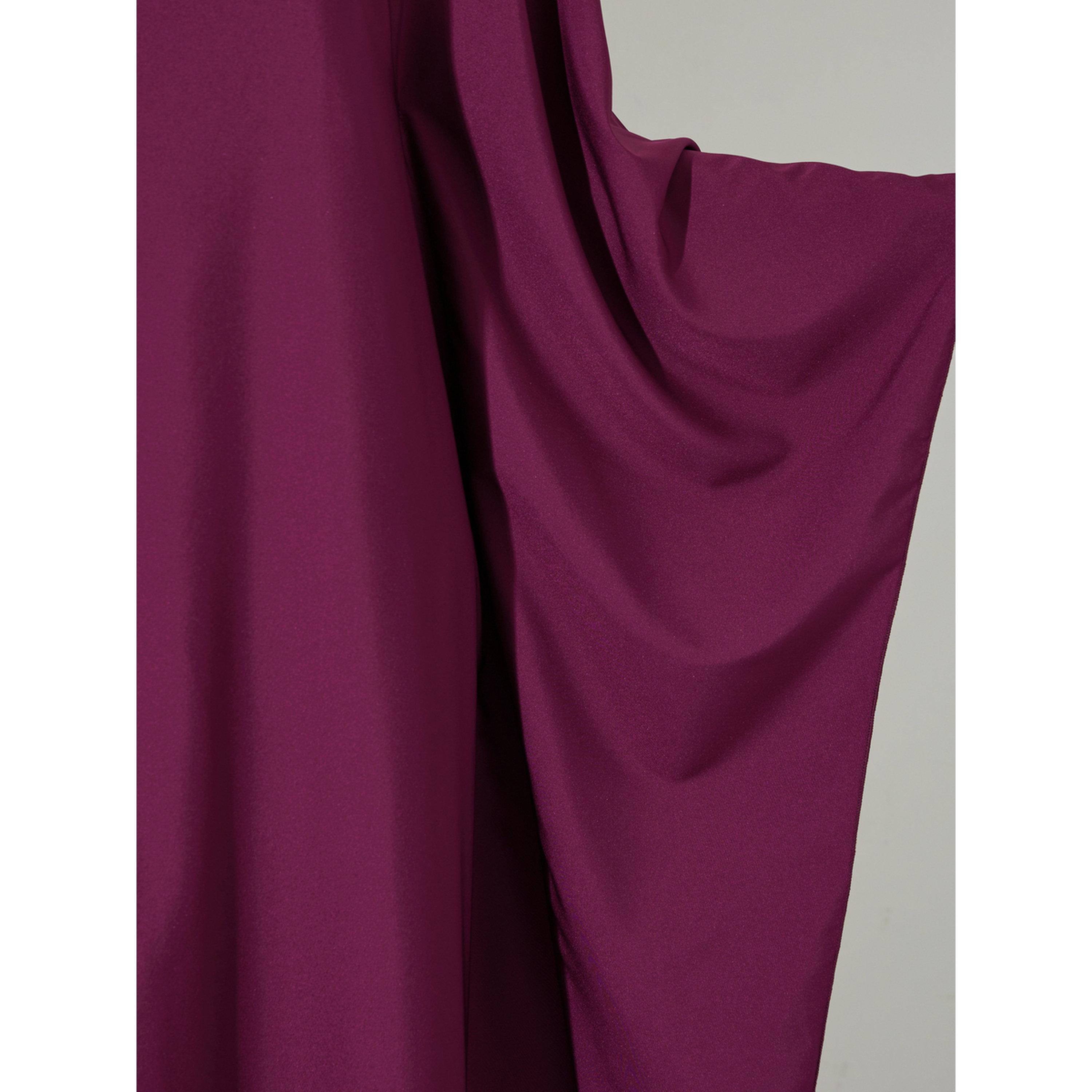 Styli Purple Solid Batwing Sleeves Maxi Kaftan Dress-women-arabicclothing-kaftan-image-5