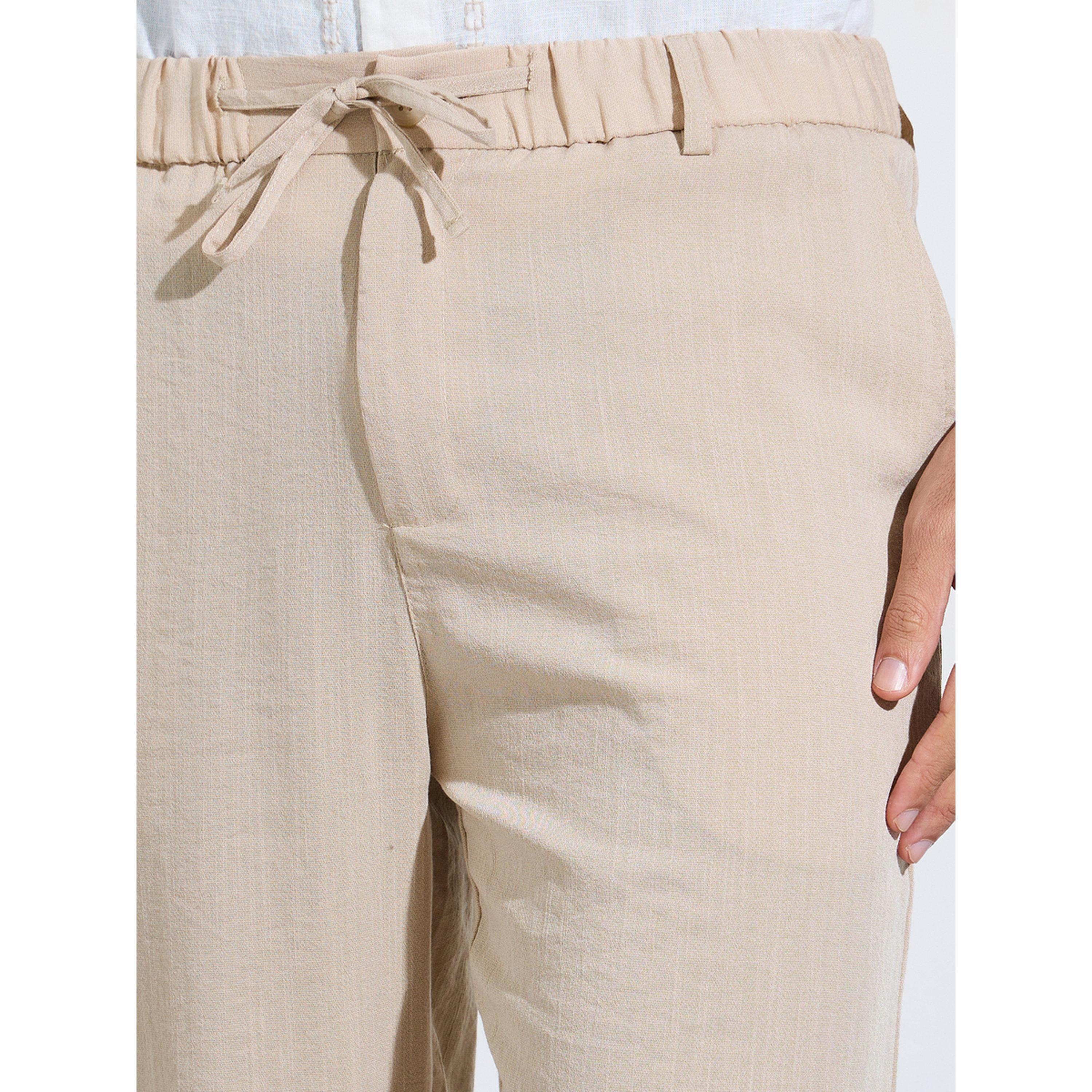 Take Two Men Plain Cotton Pants with Elastic Drawstring Waist-men-clothing-joggers-image-3