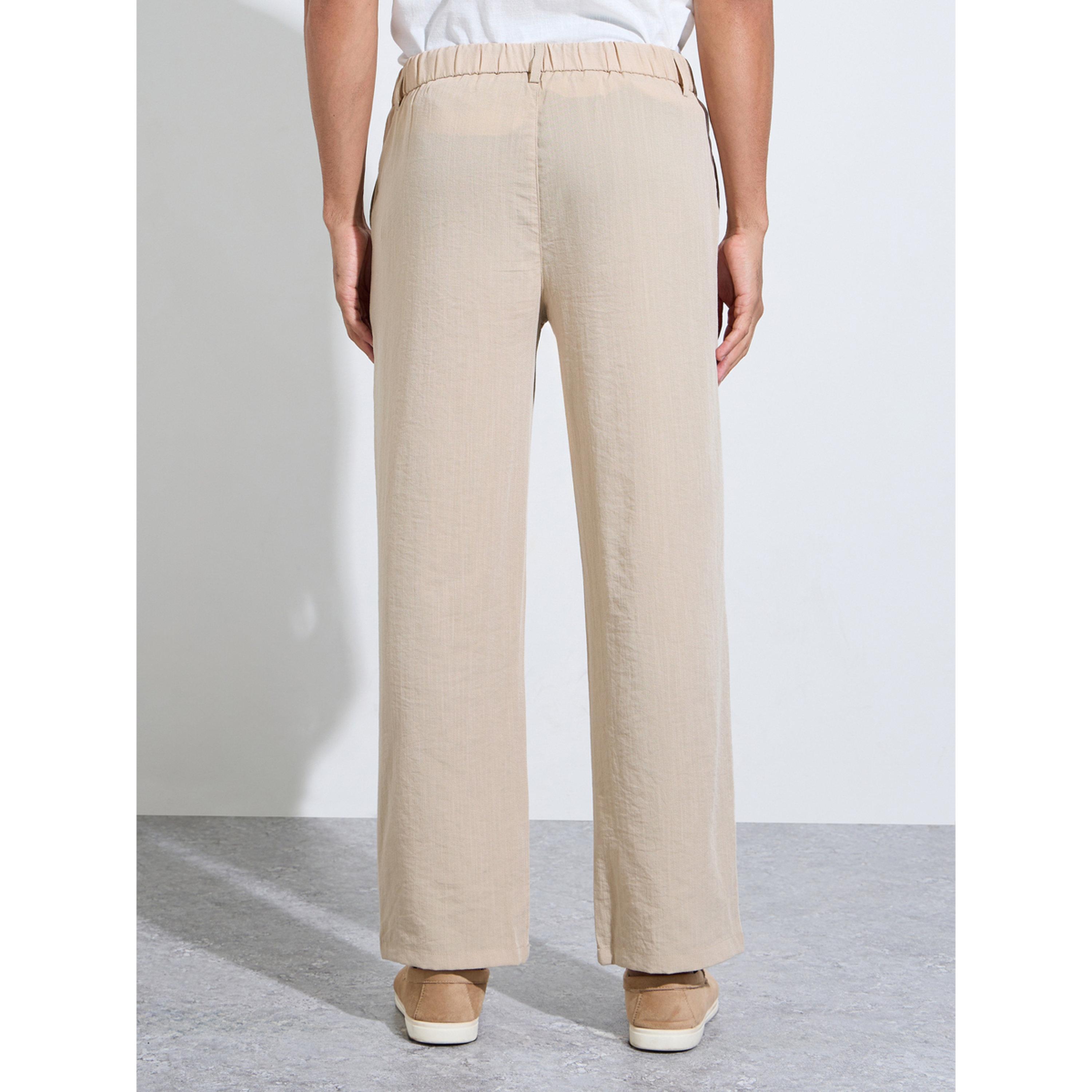 Take Two Men Plain Cotton Pants with Elastic Drawstring Waist-men-clothing-joggers-image-4
