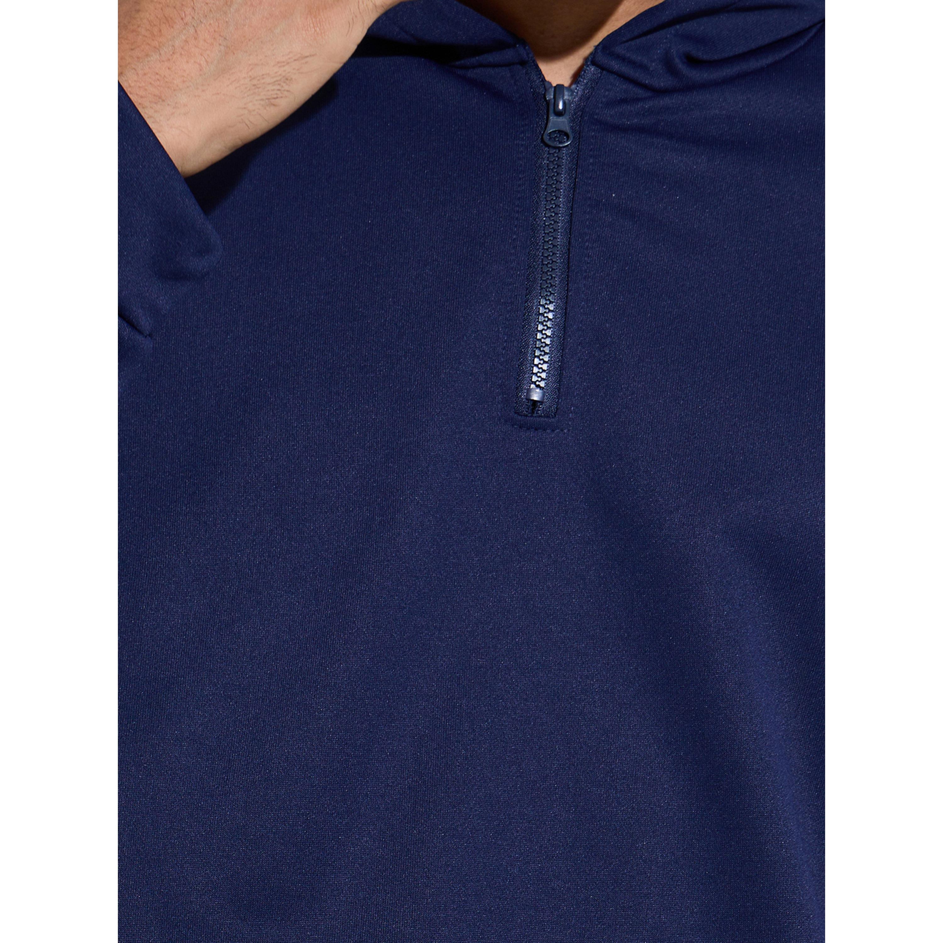 Take Two Men Navy Blue Plain Long Sleeve Hoodie and Joggers Co-Ords-men-clothing-coordsets-image-6