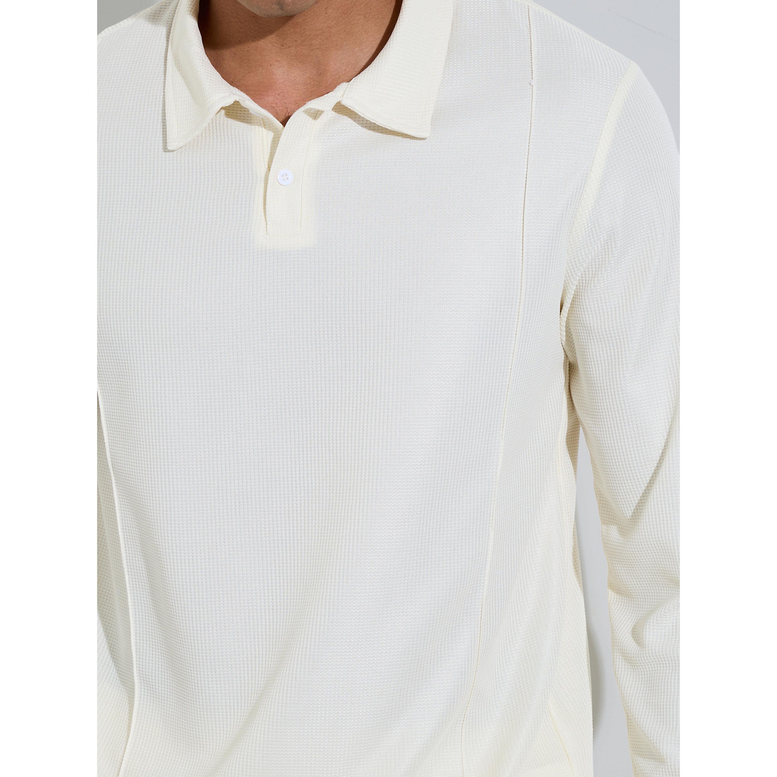 Take Two Men Beige Long Sleeve Polo T-Shirt and Joggers Co-Ords-men-clothing-coordsets-image-5