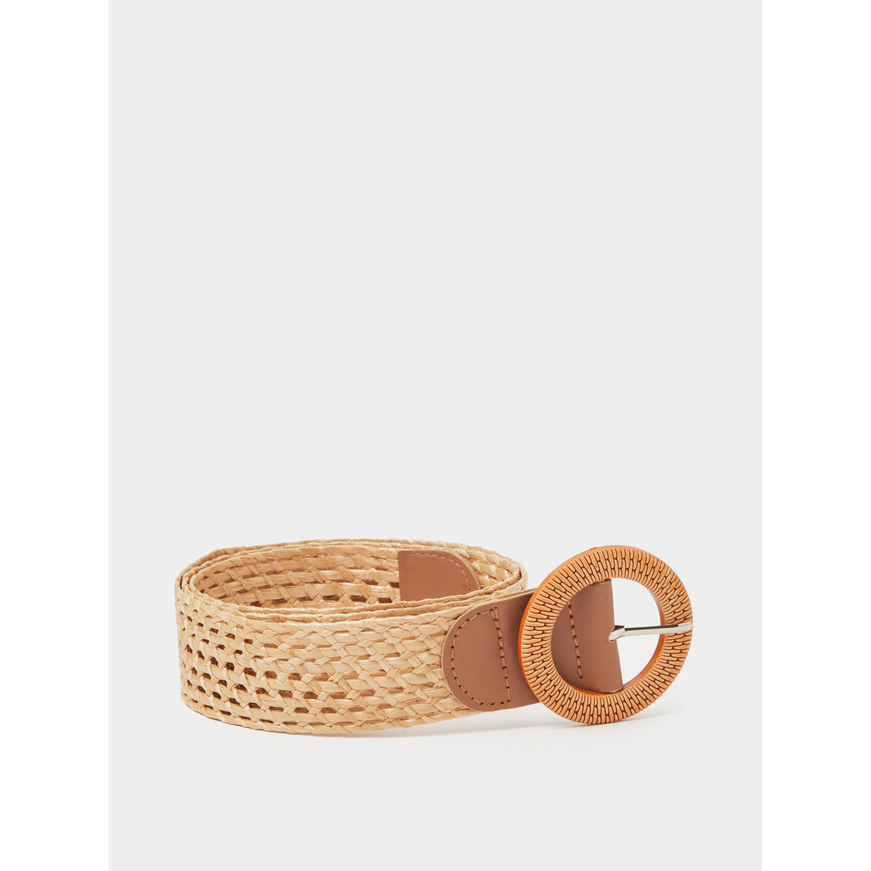 حزام كروشيه بإبزيم دائري لون كاكي-women-clothingaccessories-belts-image-1