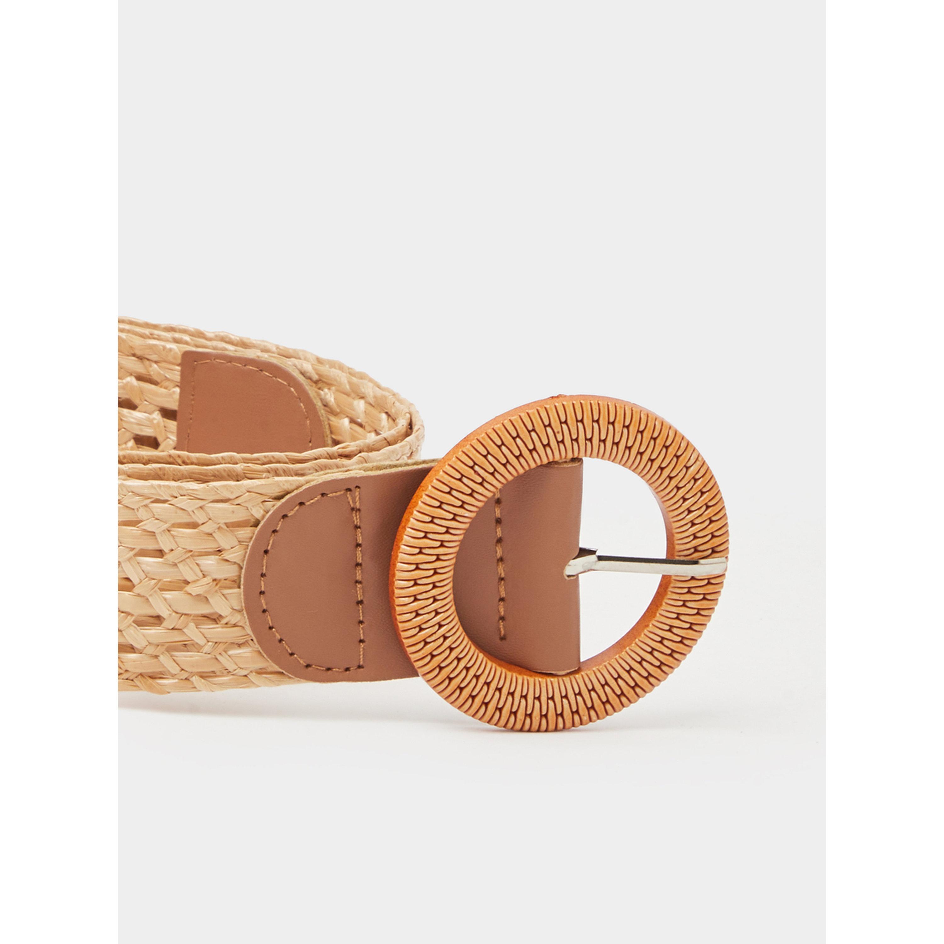 حزام كروشيه بإبزيم دائري لون كاكي-women-clothingaccessories-belts-image-2