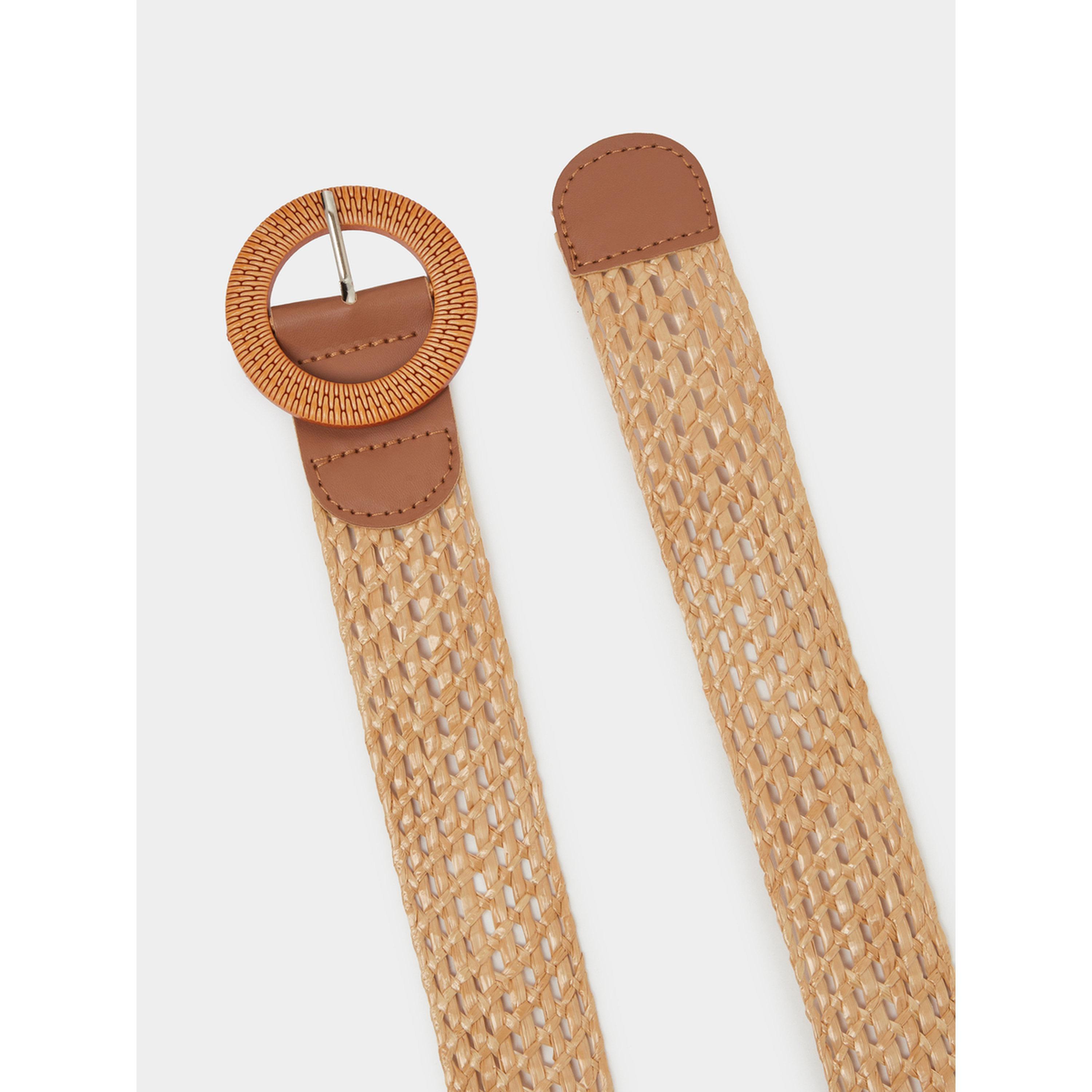 حزام كروشيه بإبزيم دائري لون كاكي-women-clothingaccessories-belts-image-3