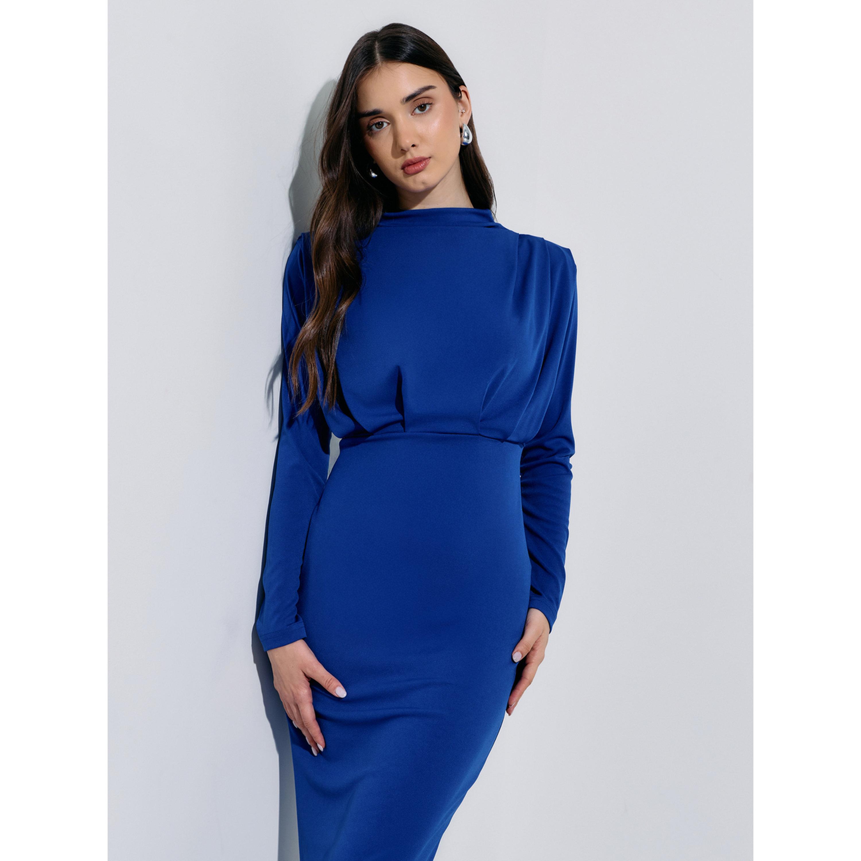 فستان طويل أزرق بأكمام طويلة وقصة ضيقة-women-clothing-dresses-image-2