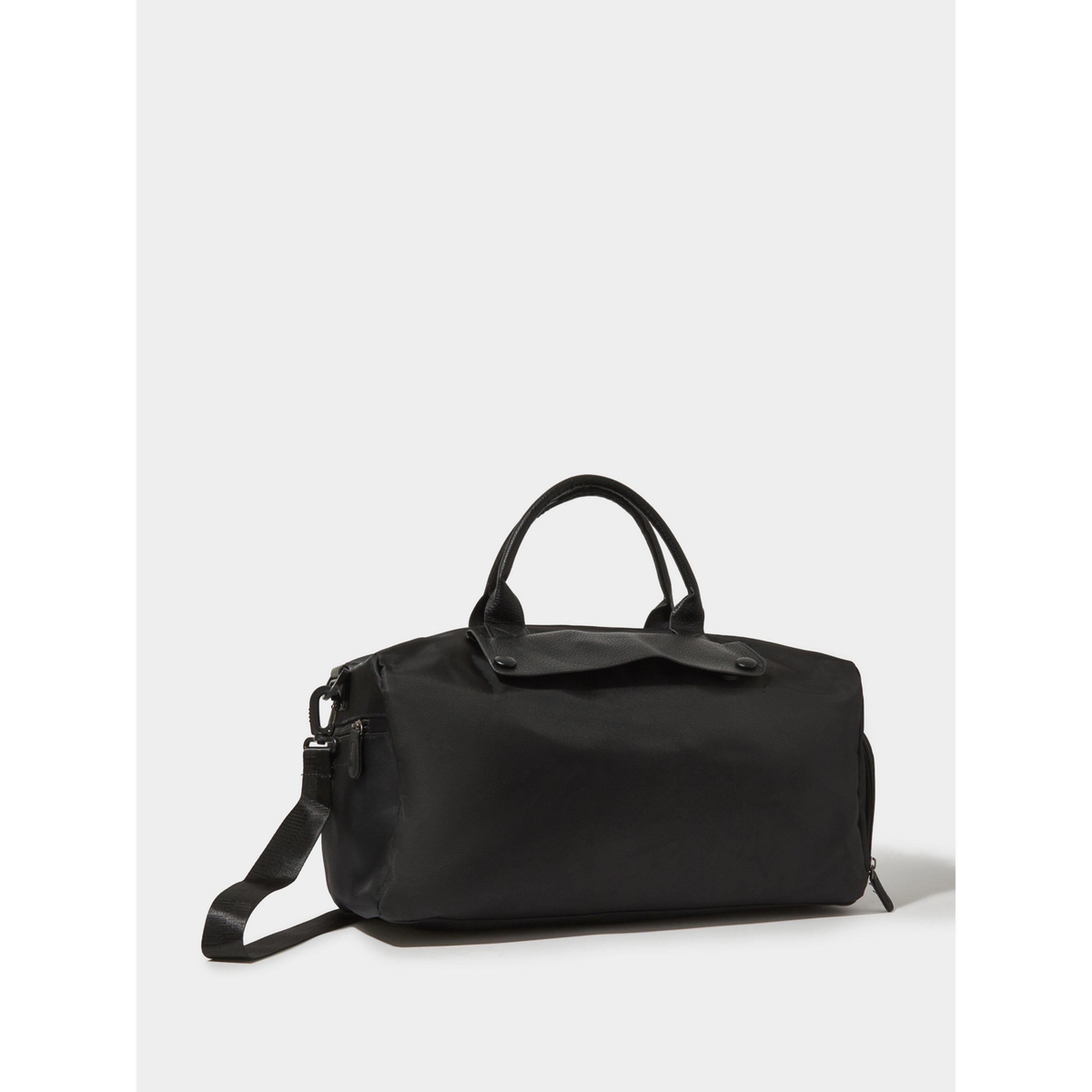 Styli Black Faux Leather Pocket Gym Bag-men-bags-image-1