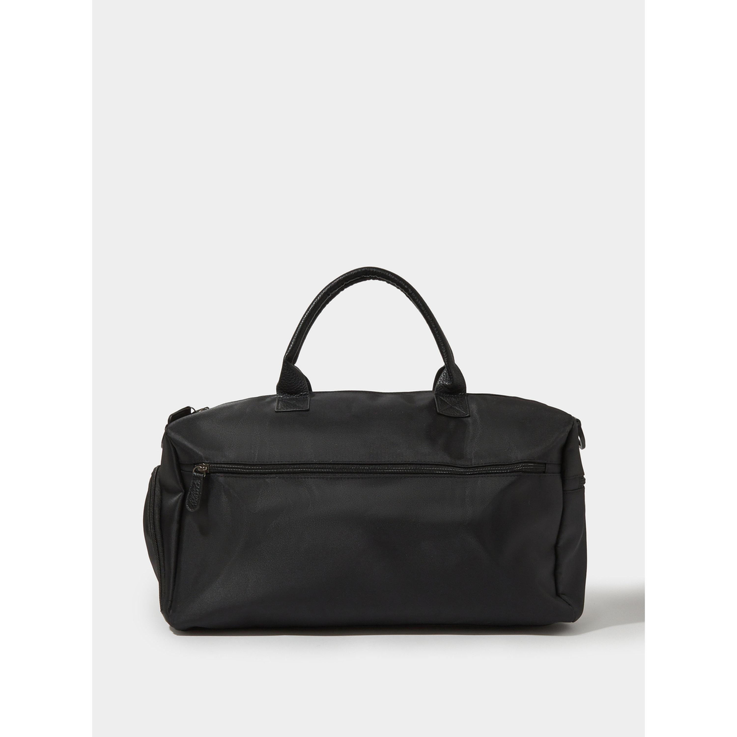 Styli Black Faux Leather Pocket Gym Bag-men-bags-image-3