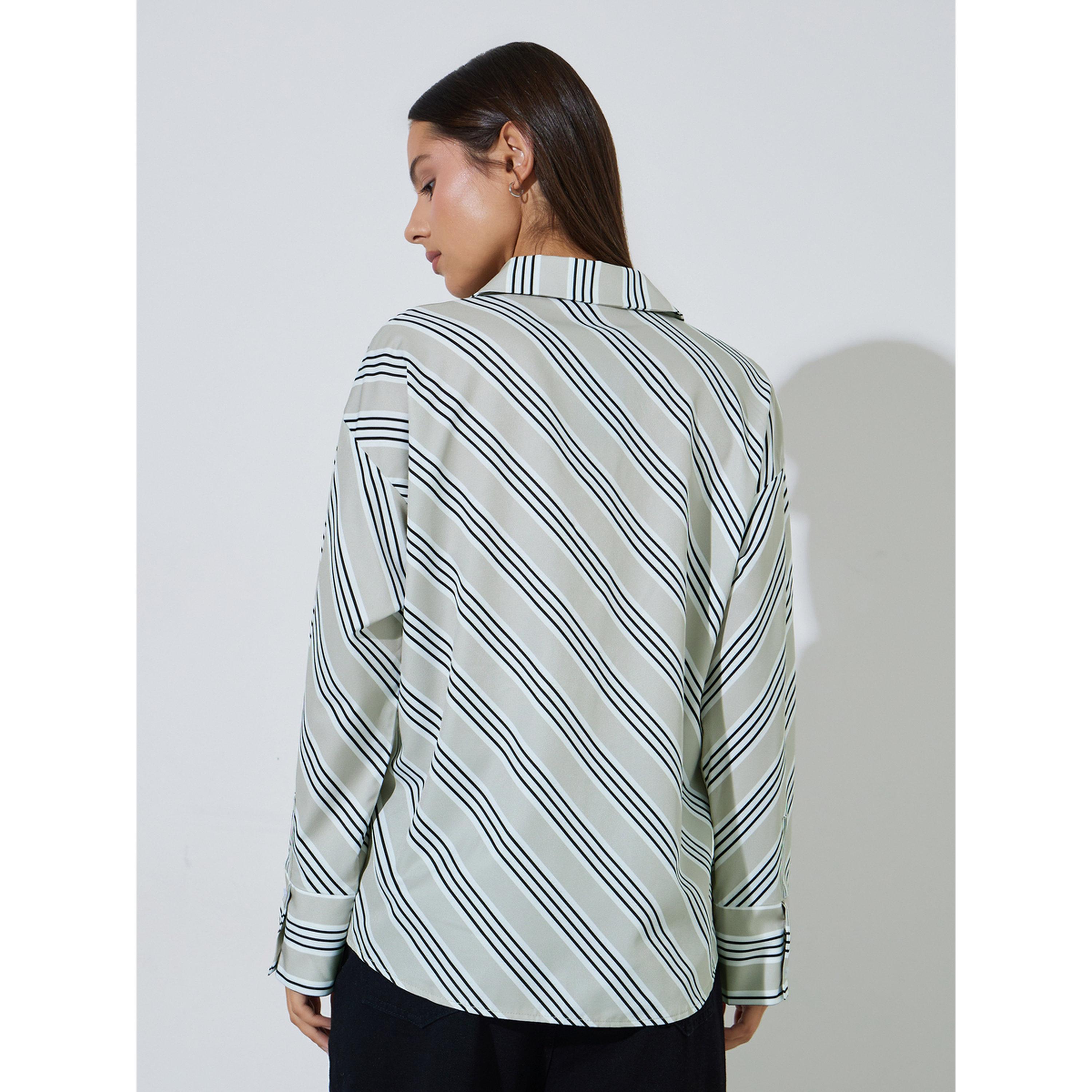 Styli Multi-Color Striped Long Sleeves Oversized Shirt-women-clothing-shirtsandblouses-shirts-image-3