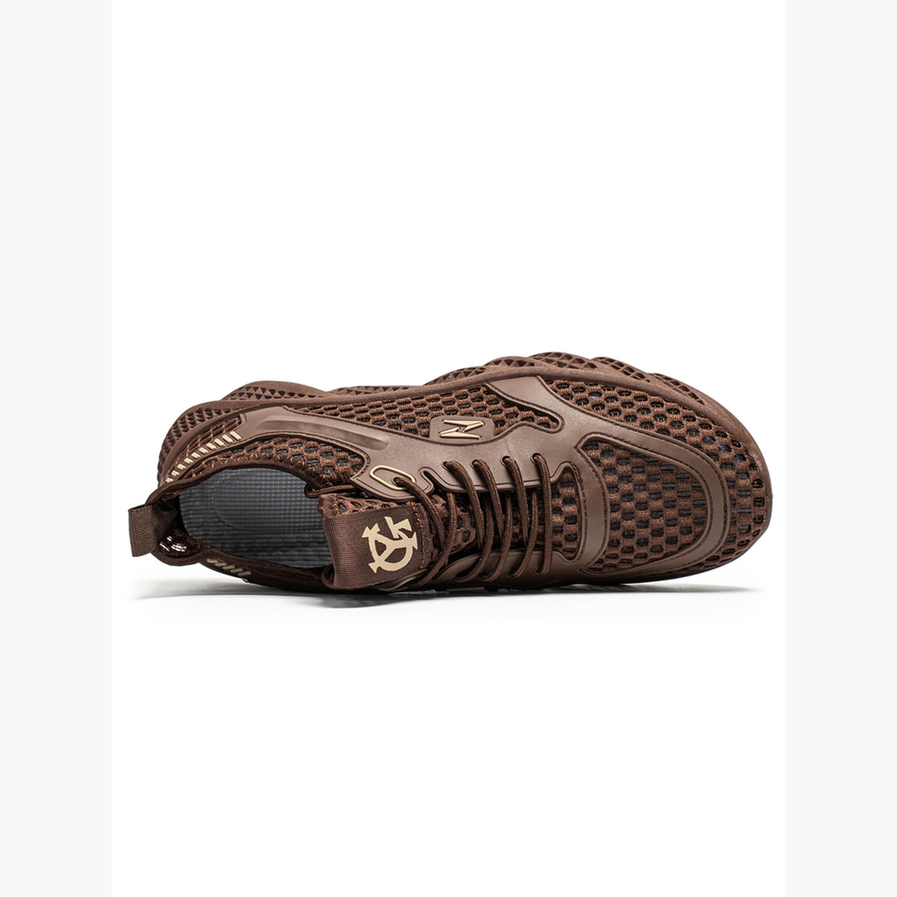 Take Two Mens Brown Mesh Sporty Sneakers-men-shoes-sneakers-image-4