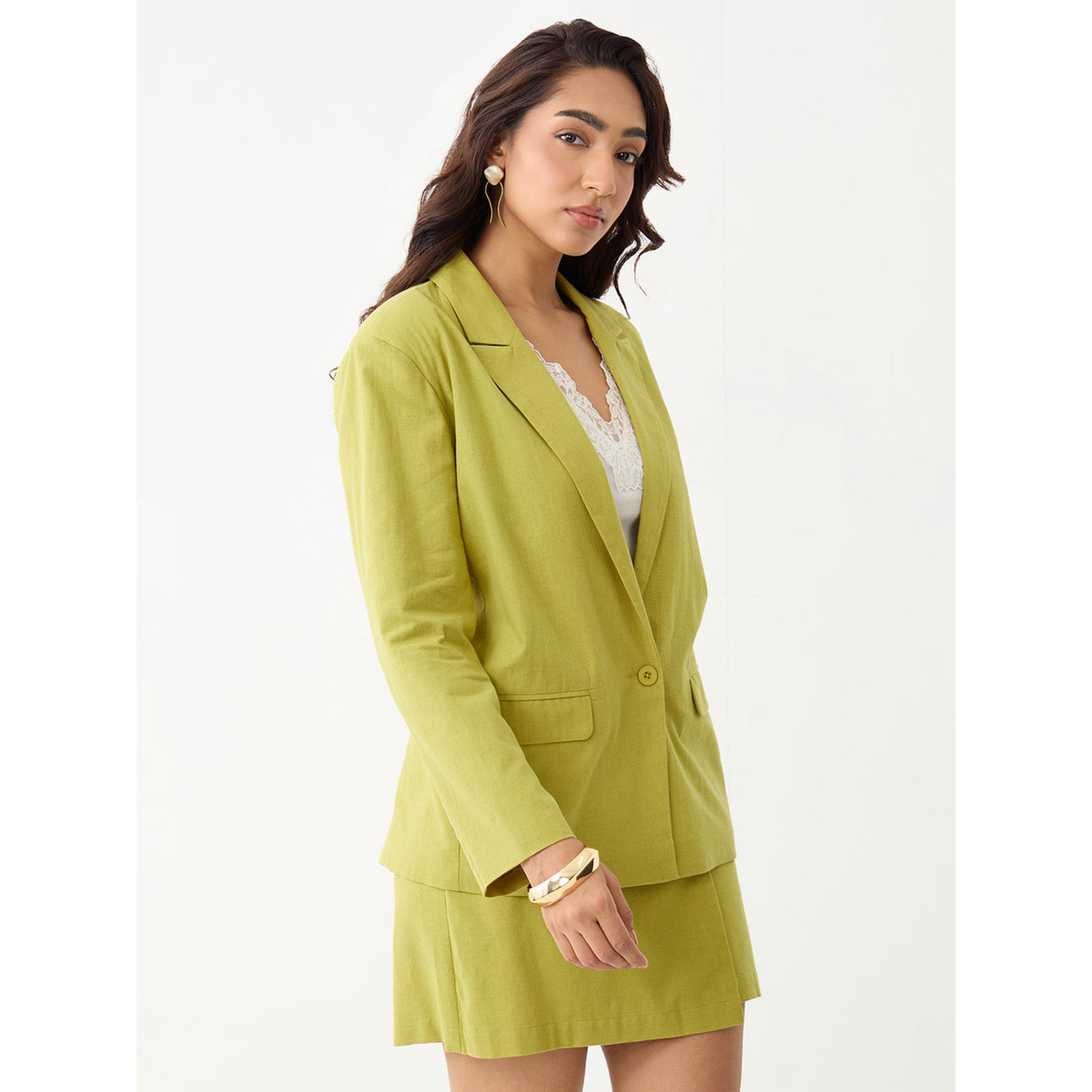 بليزر طويل واسع بأزرار أخضر زمردي-women-clothing-coatsandjackets-blazers-image-4