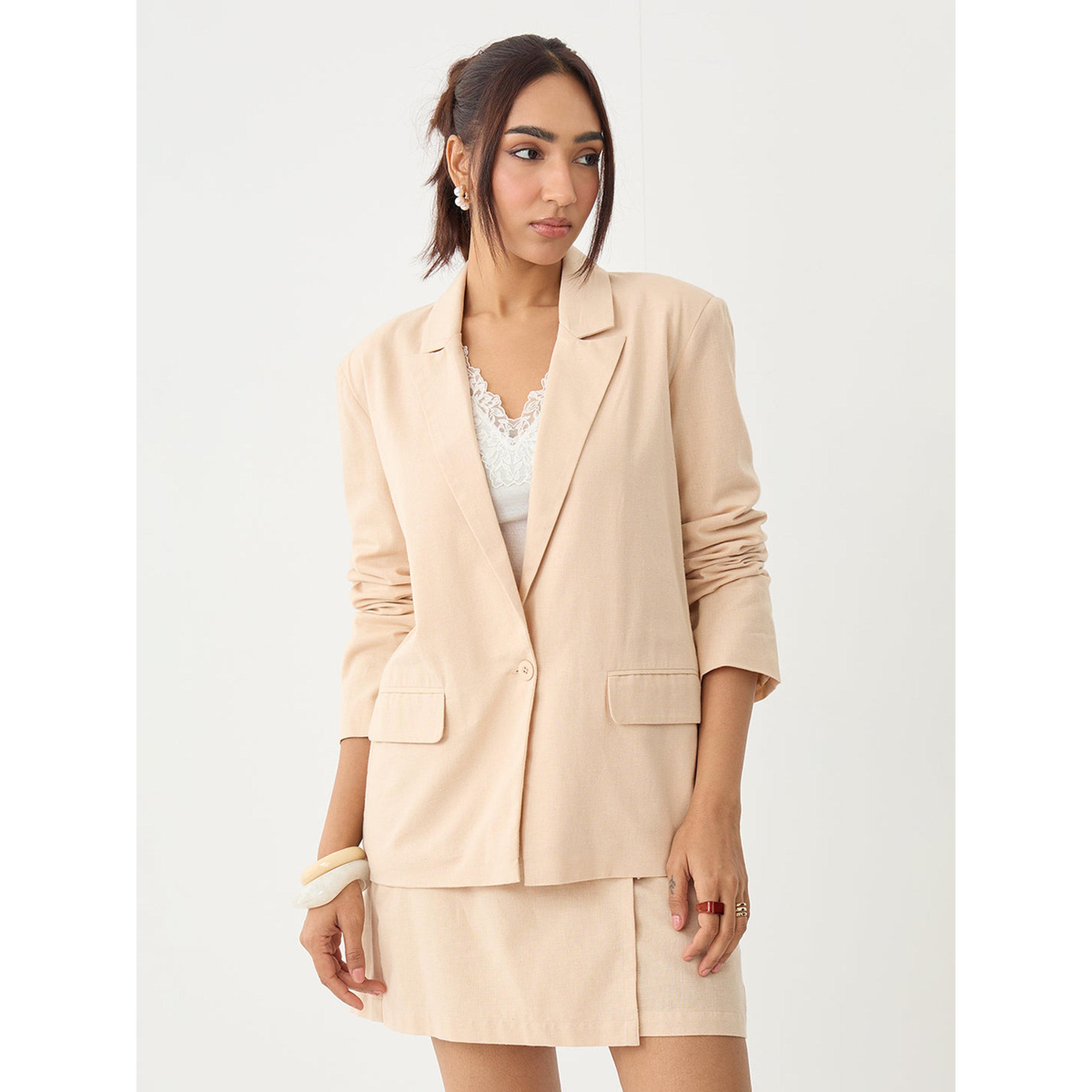 بليزر طويل بأزرار بيج-women-clothing-coatsandjackets-blazers-image-1