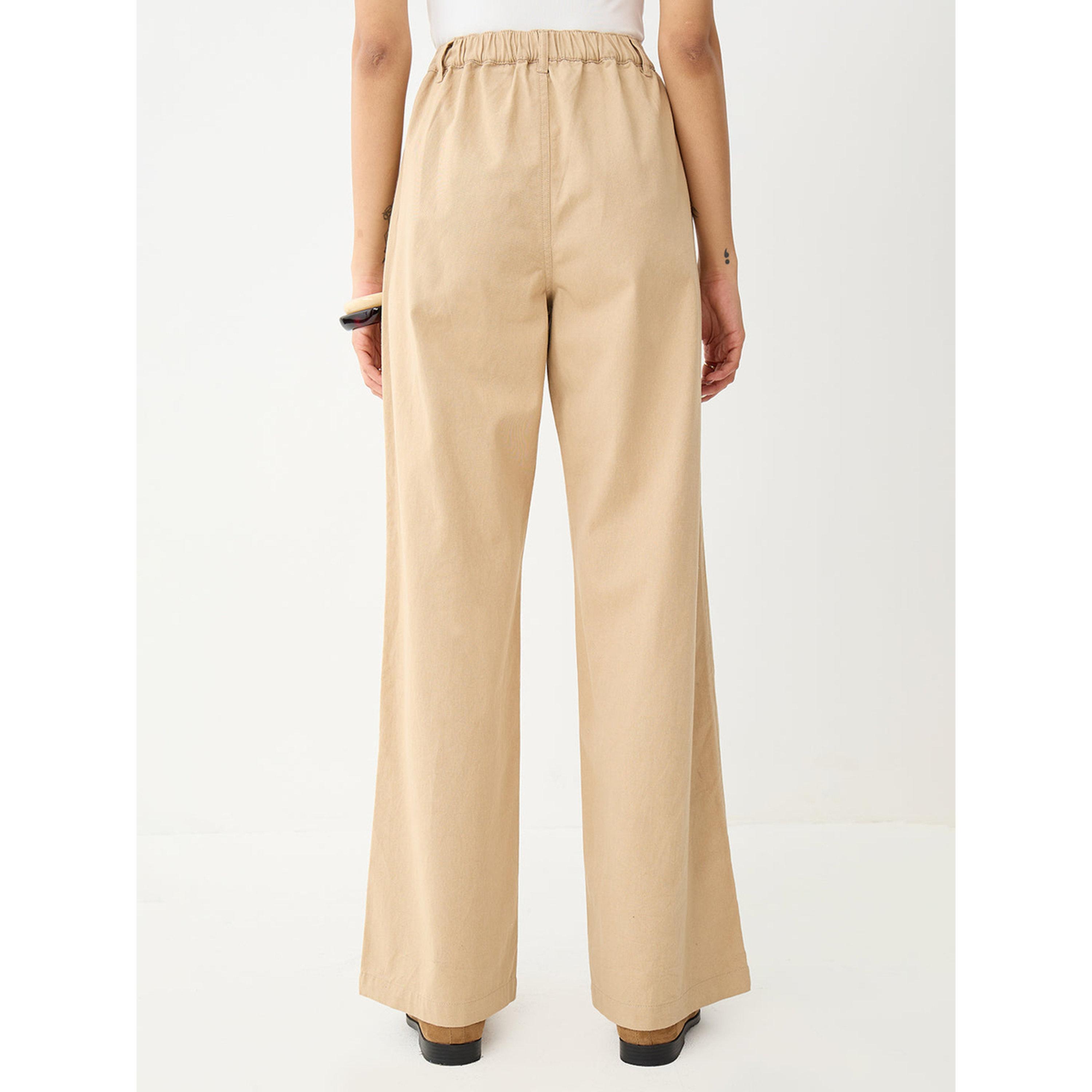 Femmella X Styli Beige Wide-Leg Trousers-women-clothing-joggers-image-3
