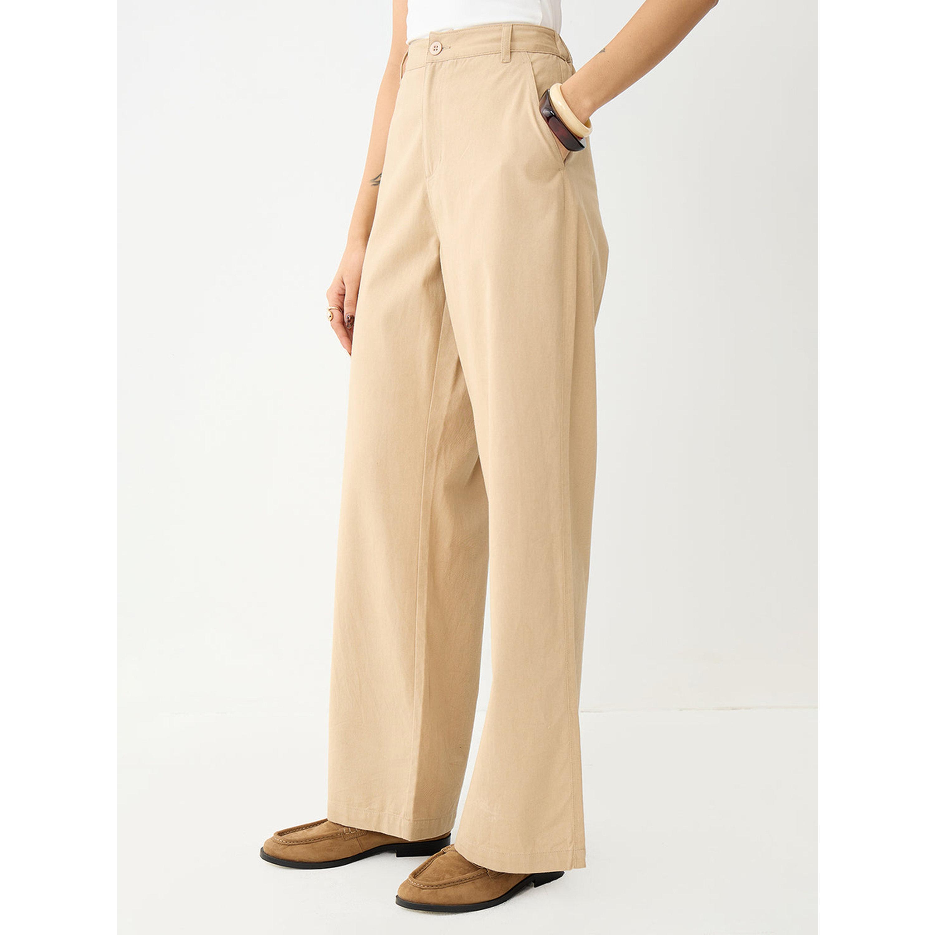 Femmella X Styli Beige Wide-Leg Trousers-women-clothing-joggers-image-5