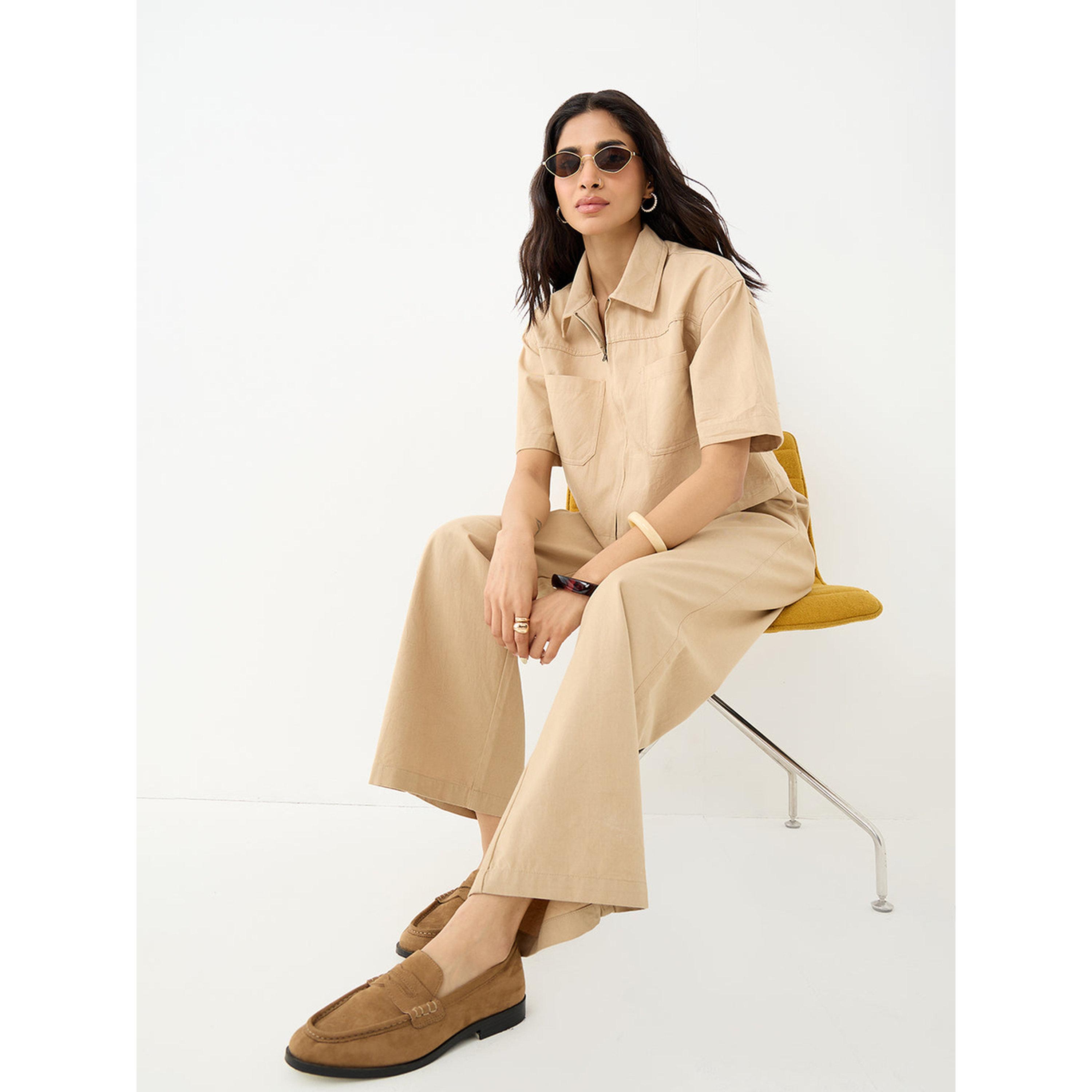 Femmella X Styli Beige Wide-Leg Trousers-women-clothing-joggers-image-6