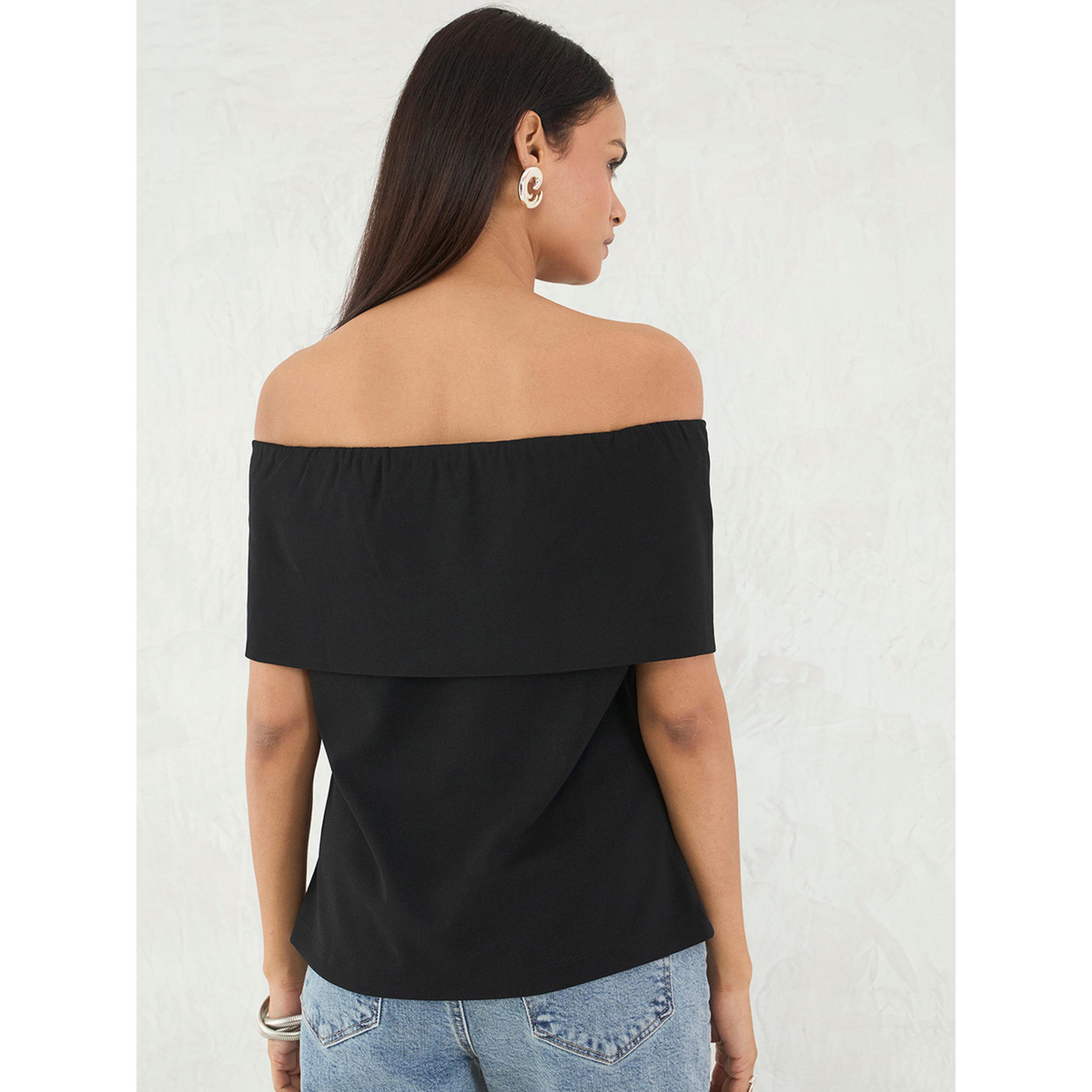 Femmella X Styli Black Bardot Off-Shoulder Sleeveless Top-women-clothing-shirtsandblouses-blouses-image-4