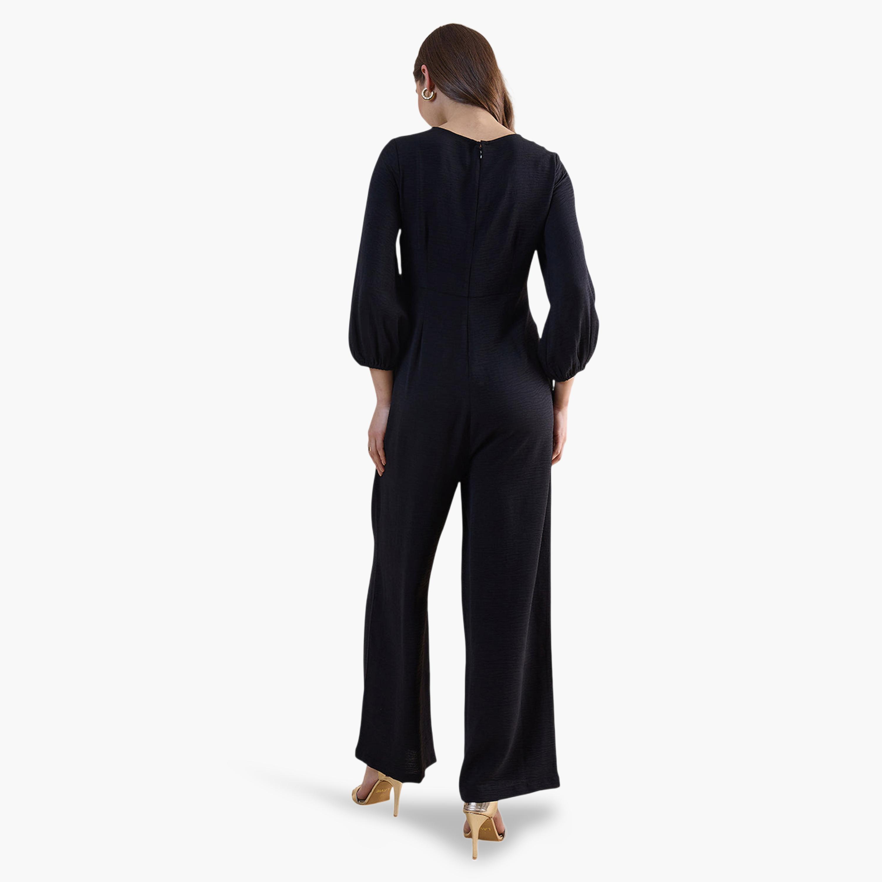 جمبسوت بتفاصيل ملتوية أسود-women-clothing-jumpsuits-image-3