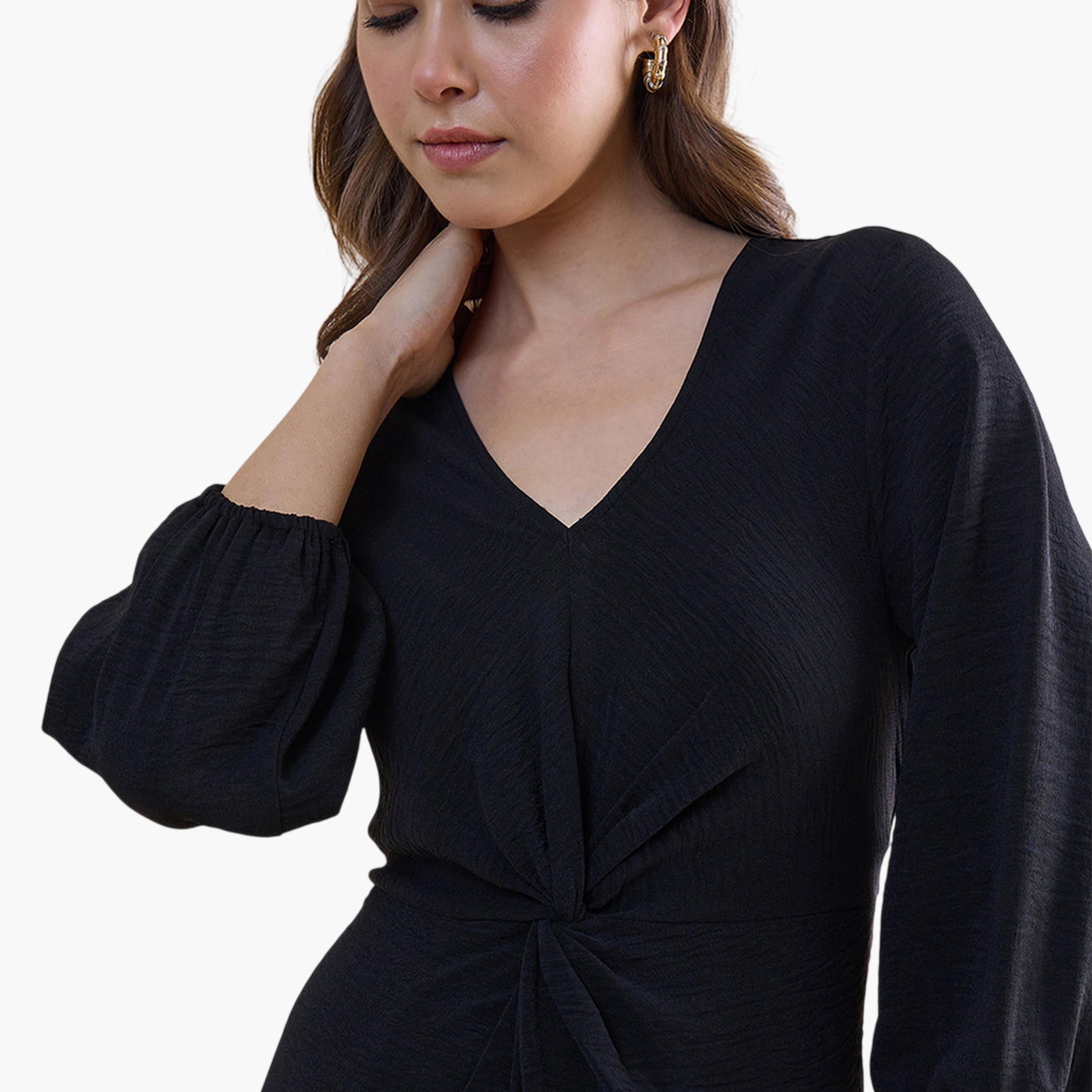 جمبسوت بتفاصيل ملتوية أسود-women-clothing-jumpsuits-image-4