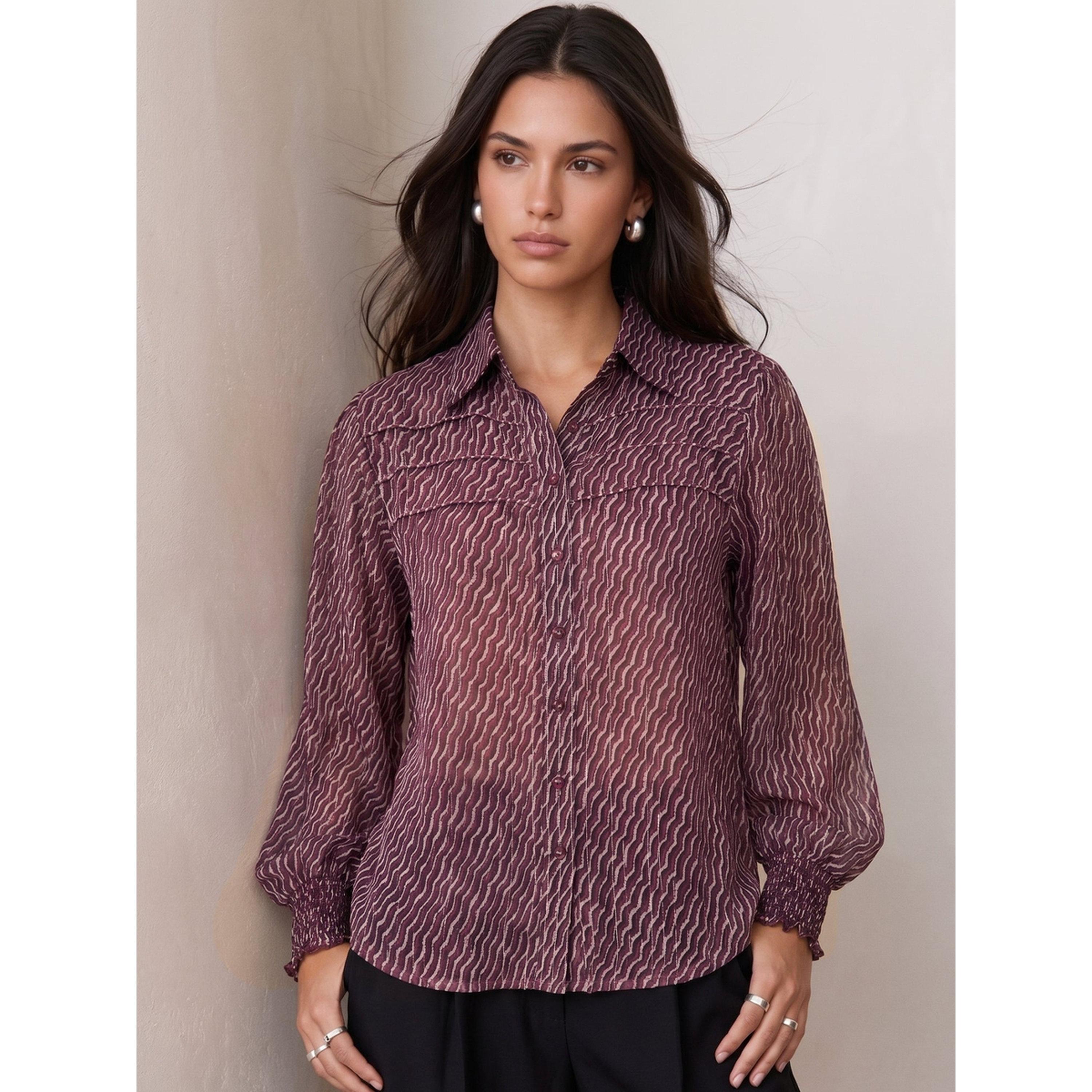 Outzidr X Styli Multi-Patterned Long Sleeve Shirt-women-clothing-shirtsandblouses-shirts-image-1