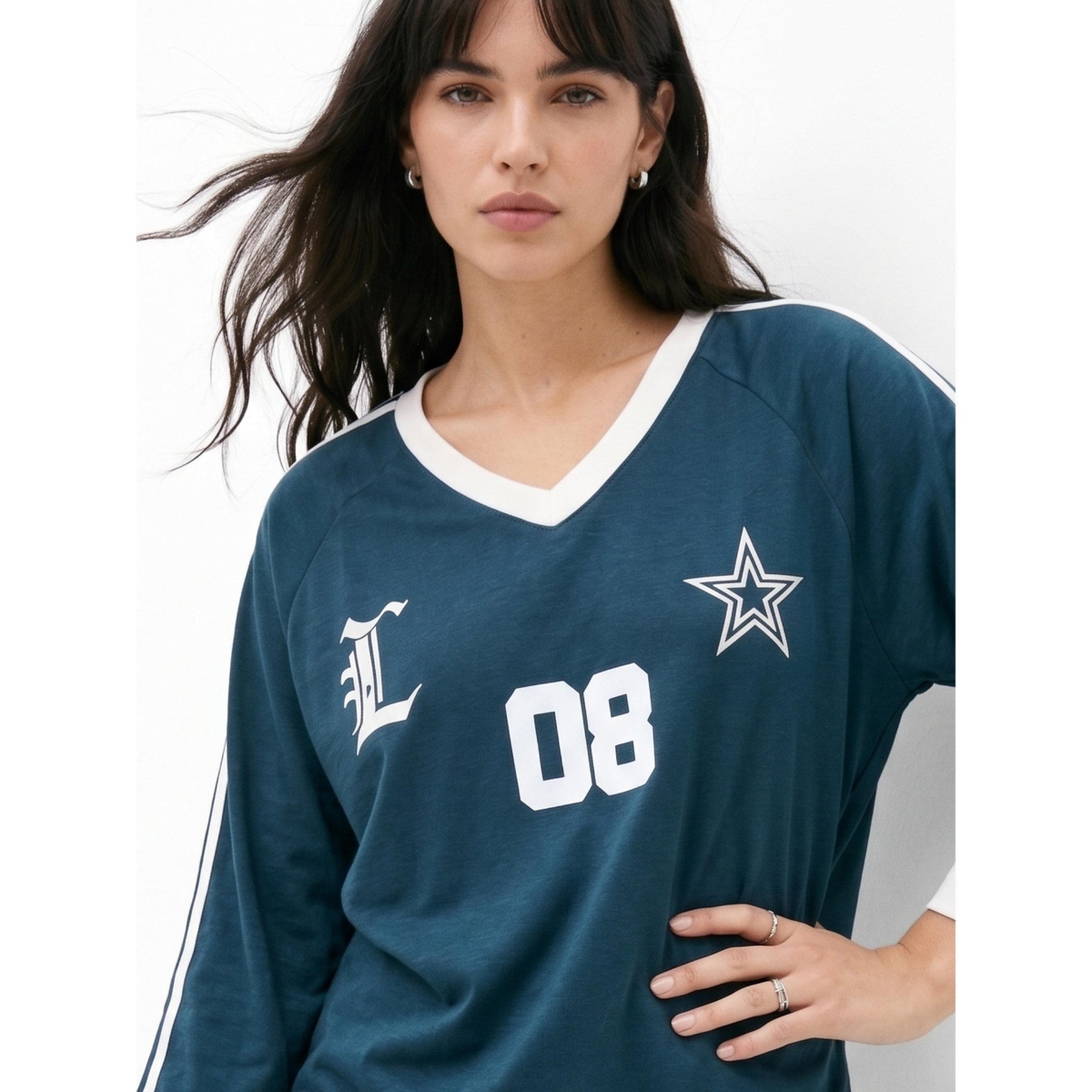 ?????? ??????? ?????? 3/4 ????? ?????? ???? ???? ????????-women-clothing-tshirts-image-6