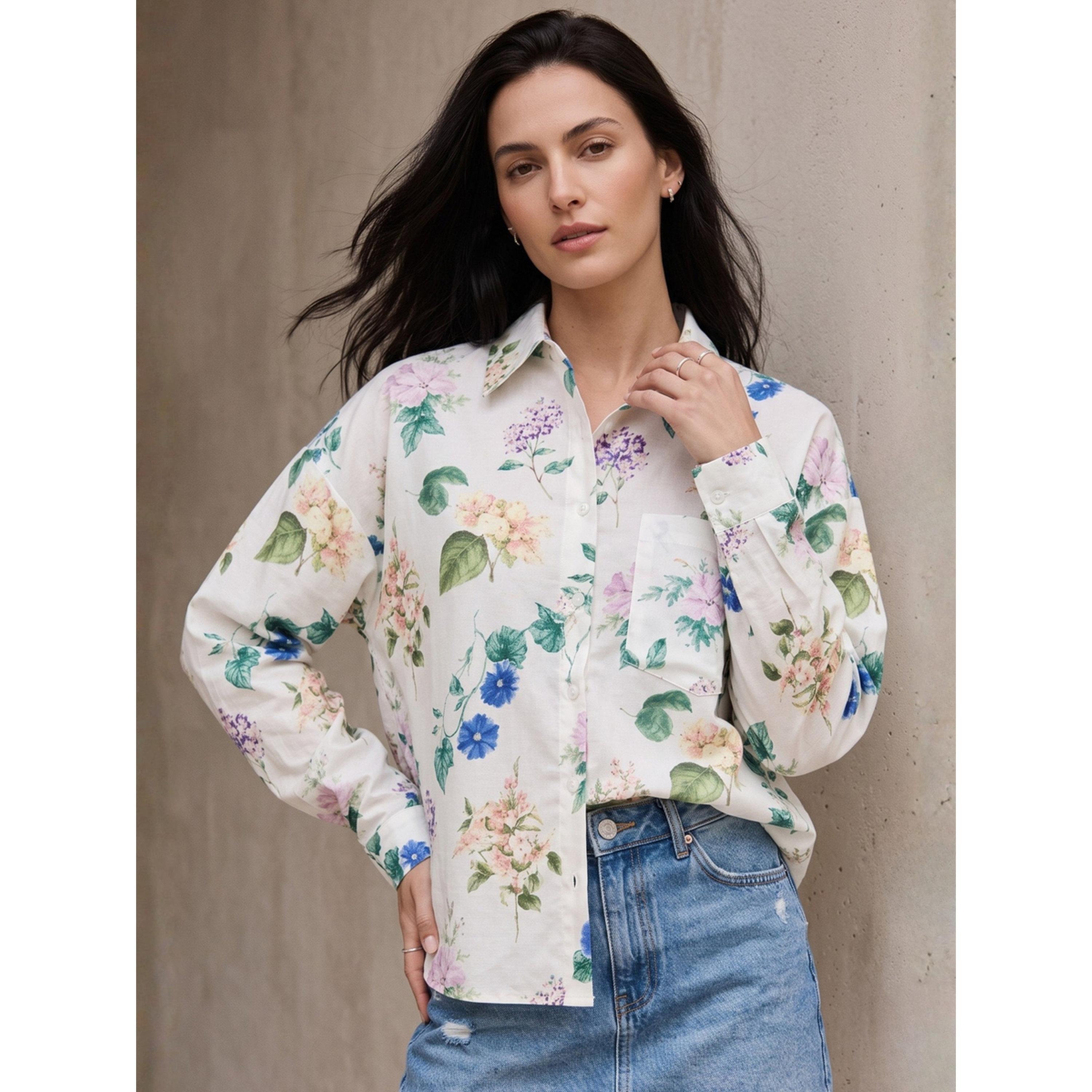 Outzidr X Styli Off-White Floral Long Sleeve Shirt-women-clothing-shirtsandblouses-shirts-image-4
