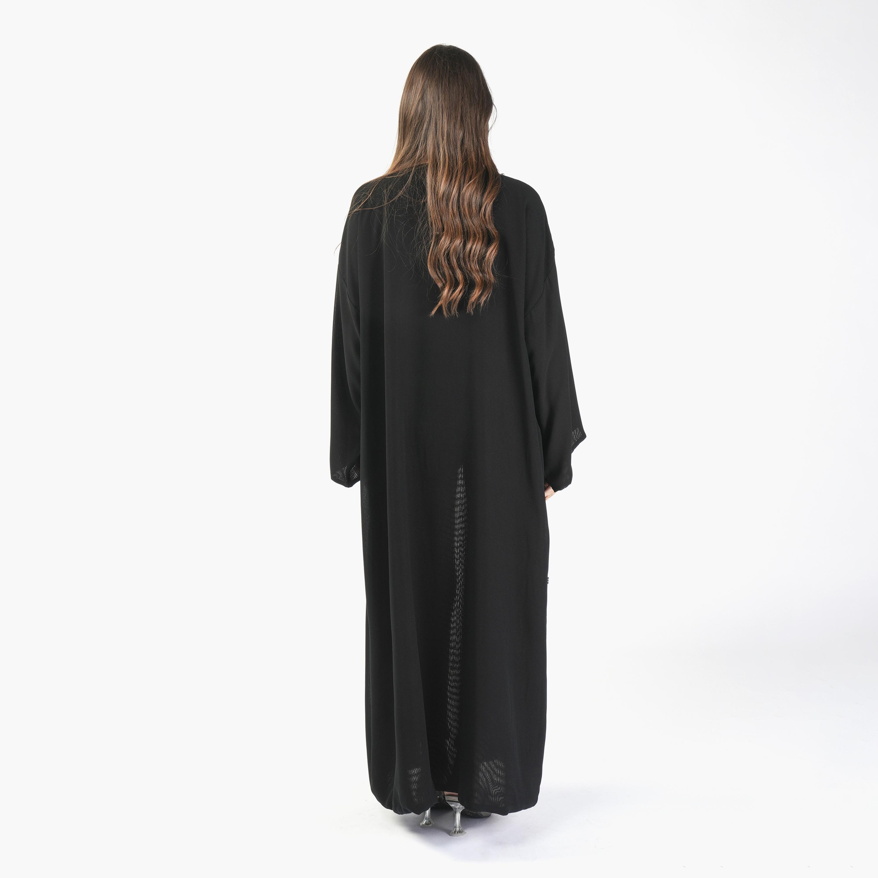 Ramshaa Plain Front Pocket Reversible Abaya with Hijab-women-arabicclothing-abayas-image-5
