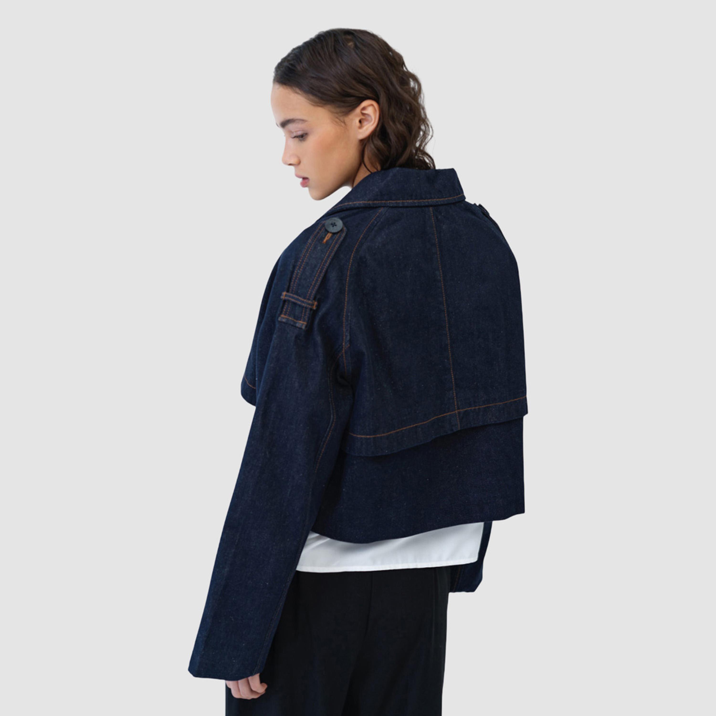جاكيت نسائي قطن لون أزرق داكن من فرينش كونكشن-women-winterwear-coatsandjackets-jackets-image-3