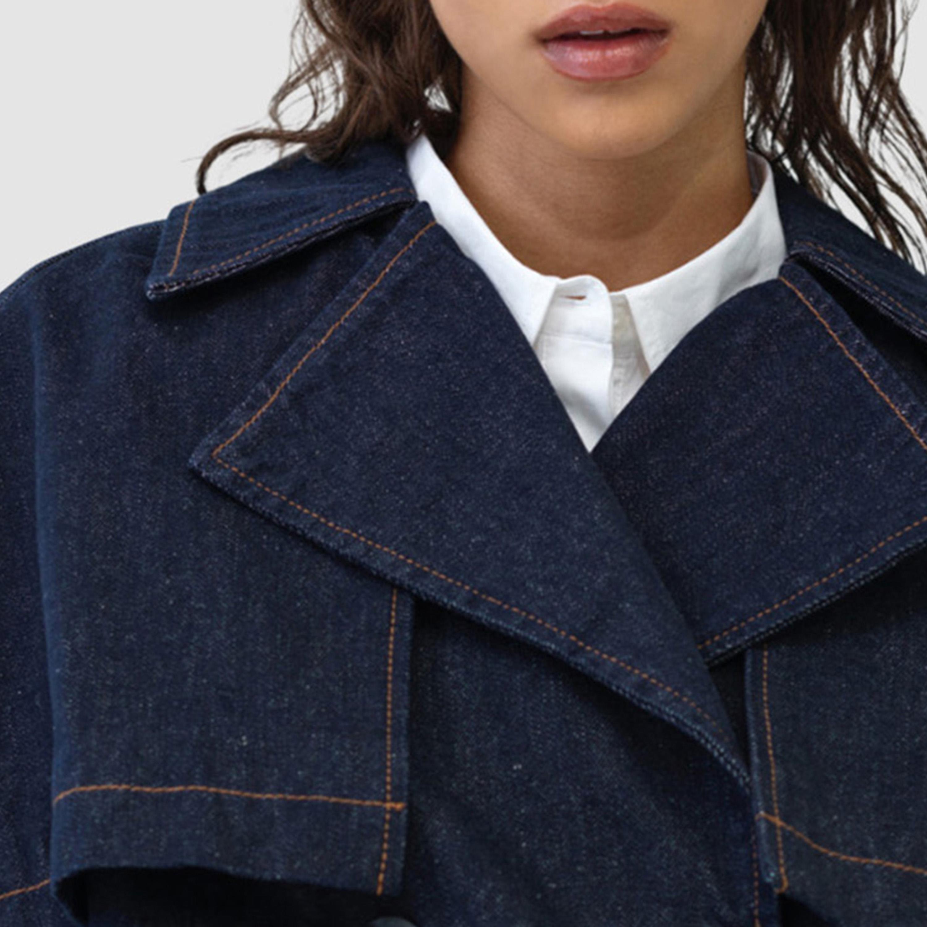 جاكيت نسائي قطن لون أزرق داكن من فرينش كونكشن-women-winterwear-coatsandjackets-jackets-image-5