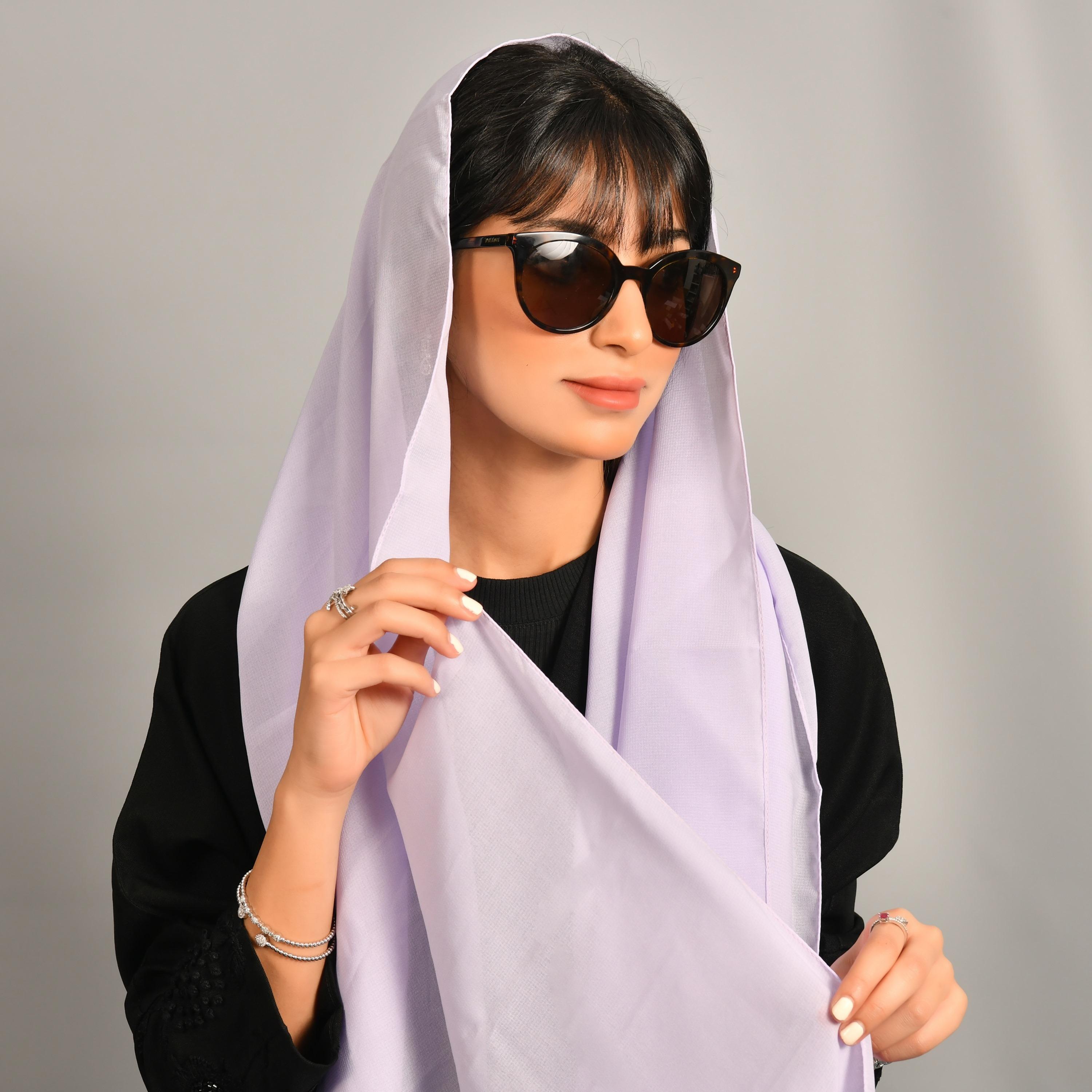 Hawraa Purple Plain Tradition Hijab-women-arabicclothing-headscarf-hijab-image-3