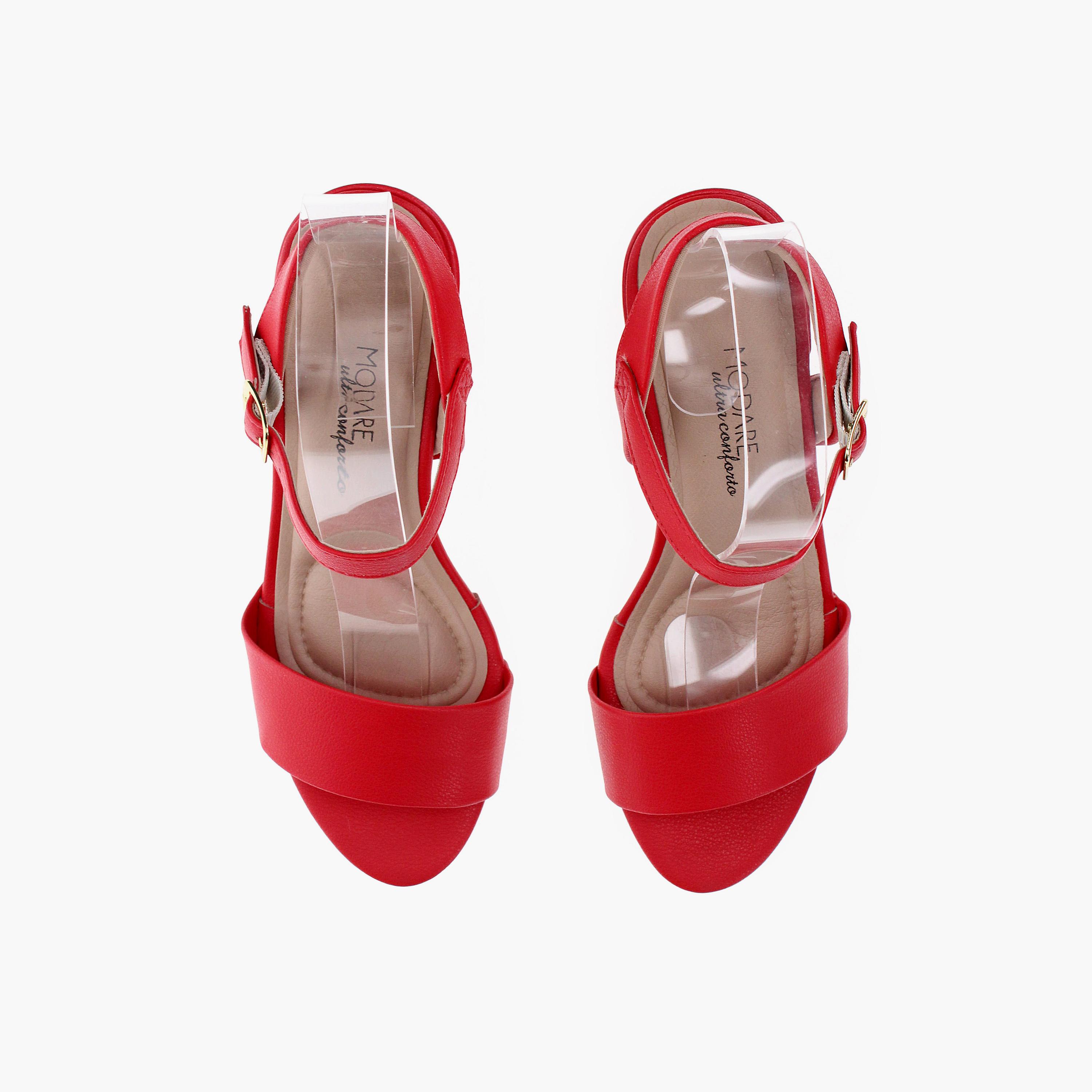 مودير - حذاء نسائي كعب عريض وحزام بمشبك | 7109-469-21736-86347-women-shoes-sandals-heeled-image-2