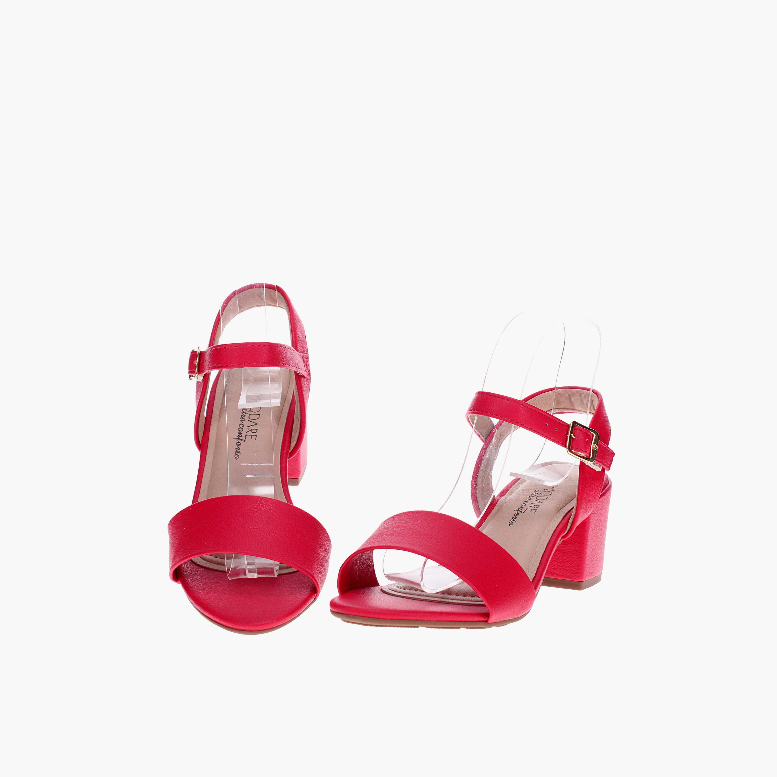 مودير - حذاء نسائي كعب عريض وحزام بمشبك | 7109-469-21736-86347-women-shoes-sandals-heeled-image-3