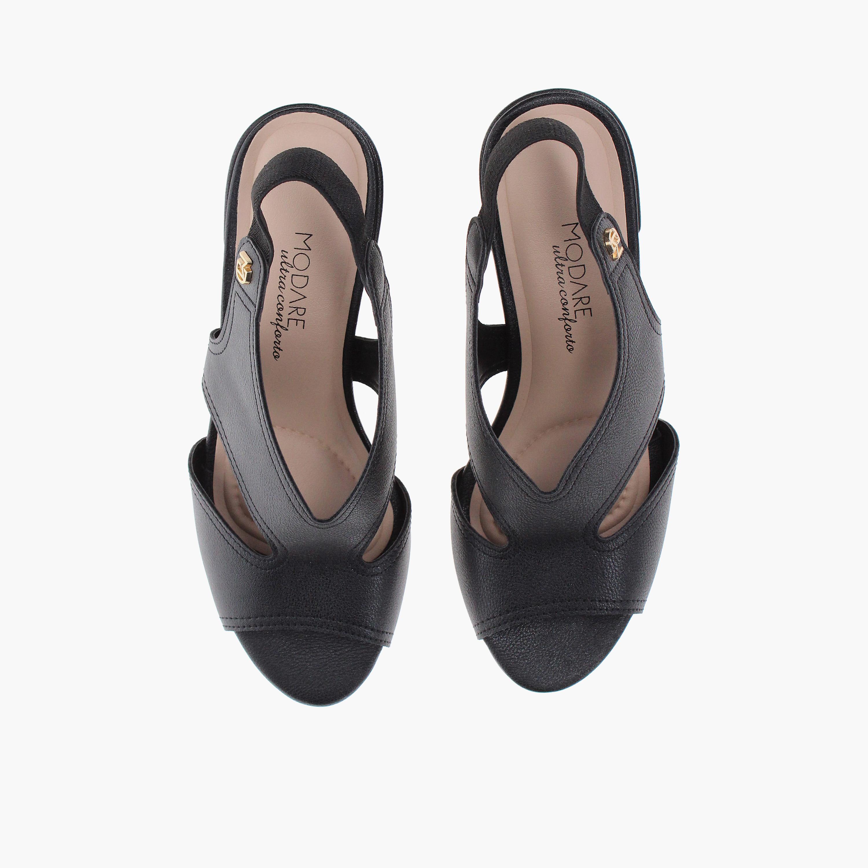 Modare by Geoomnii Women's Elastic Block Heels | 7109-481-28630-15745         -women-shoes-sandals-heeled-image-2