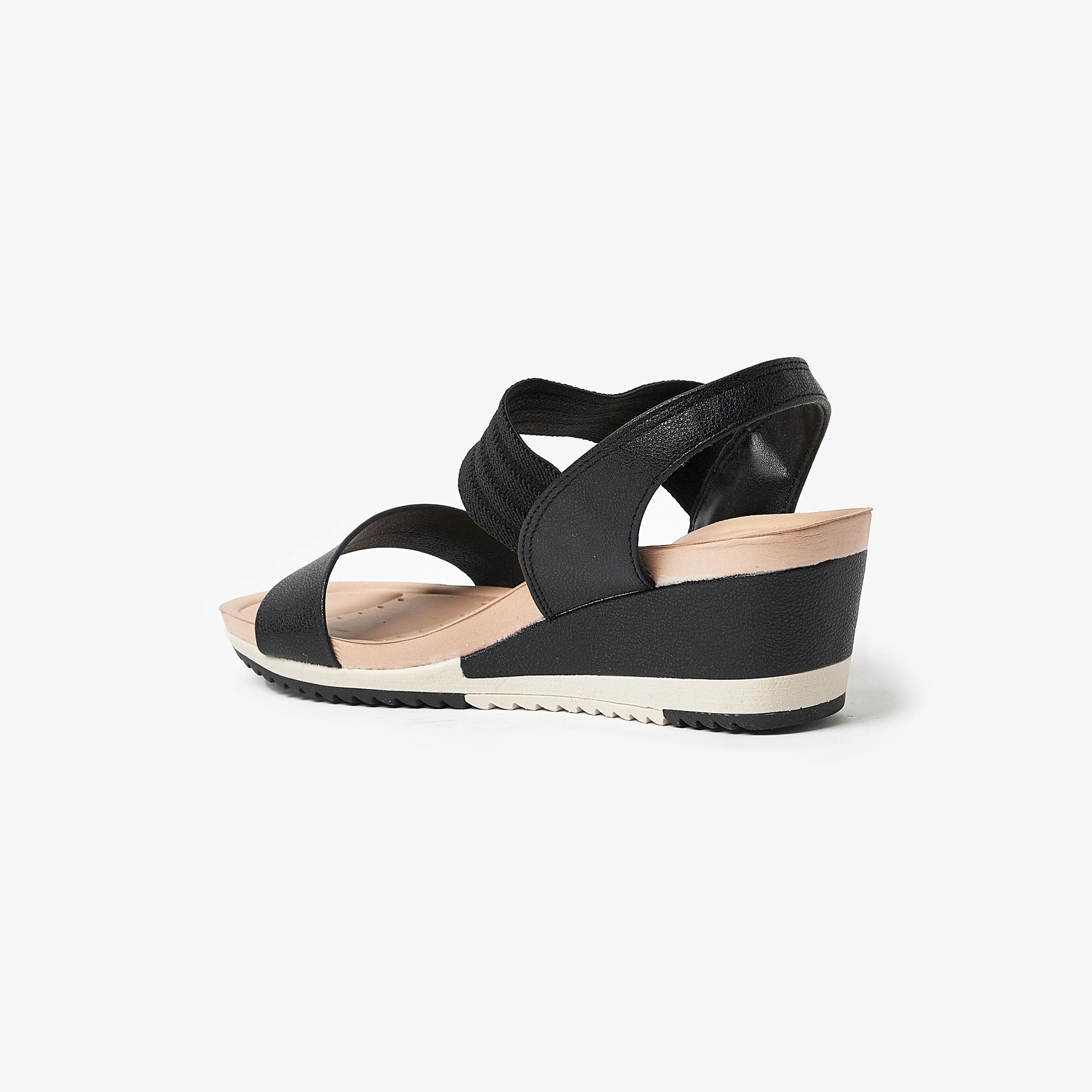 Modare by Geoomnii Women's Wedge Sandals with Sling Back | 7123-107-24456       -women-shoes-heels-image-3