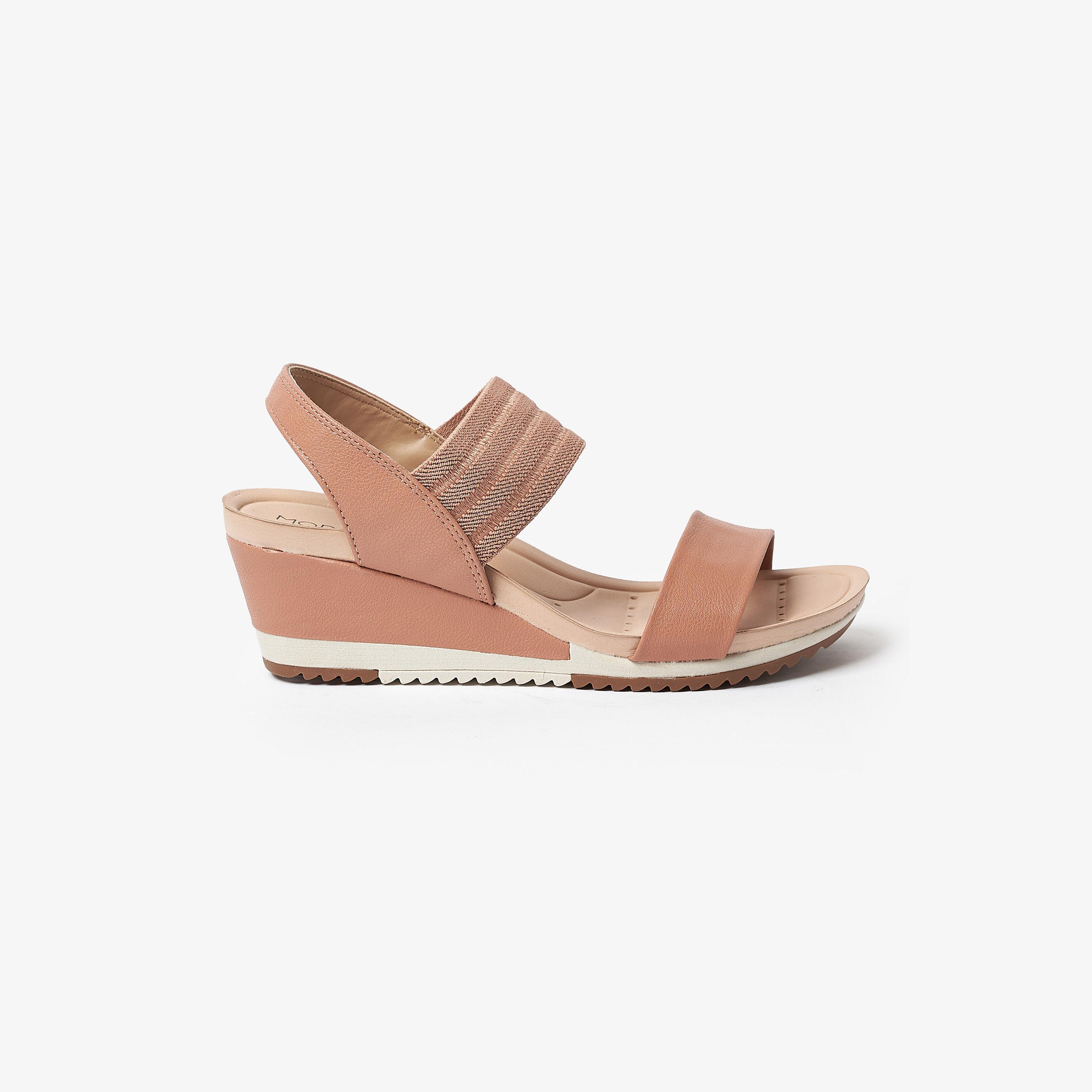 صندل ويدج نسائي من موداري بكعب عريض وحزام خلفي | 7123-107-24456-women-shoes-heels-image-2