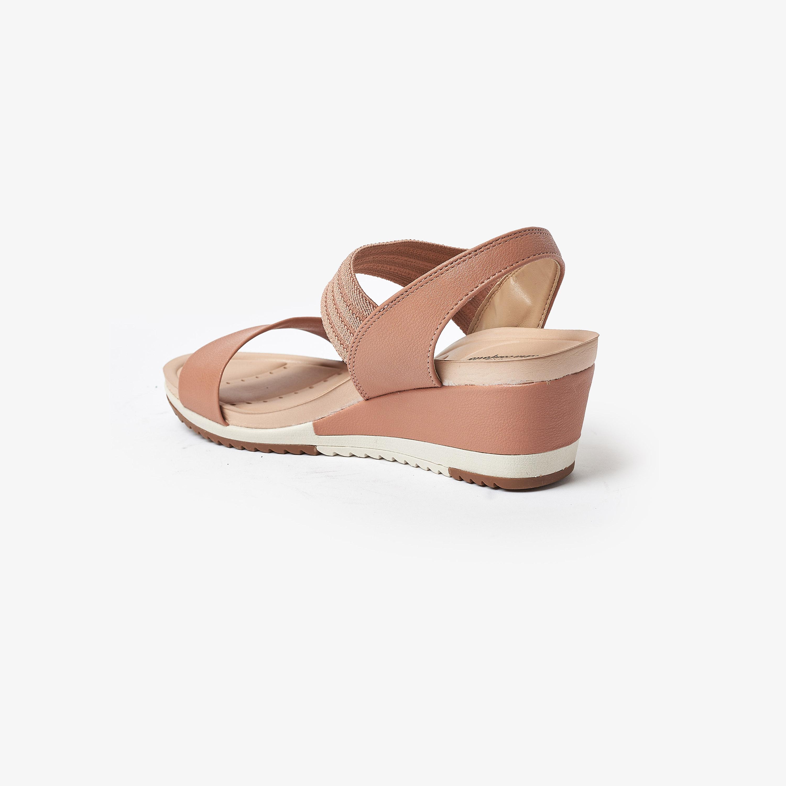 صندل ويدج نسائي من موداري بكعب عريض وحزام خلفي | 7123-107-24456-women-shoes-heels-image-3