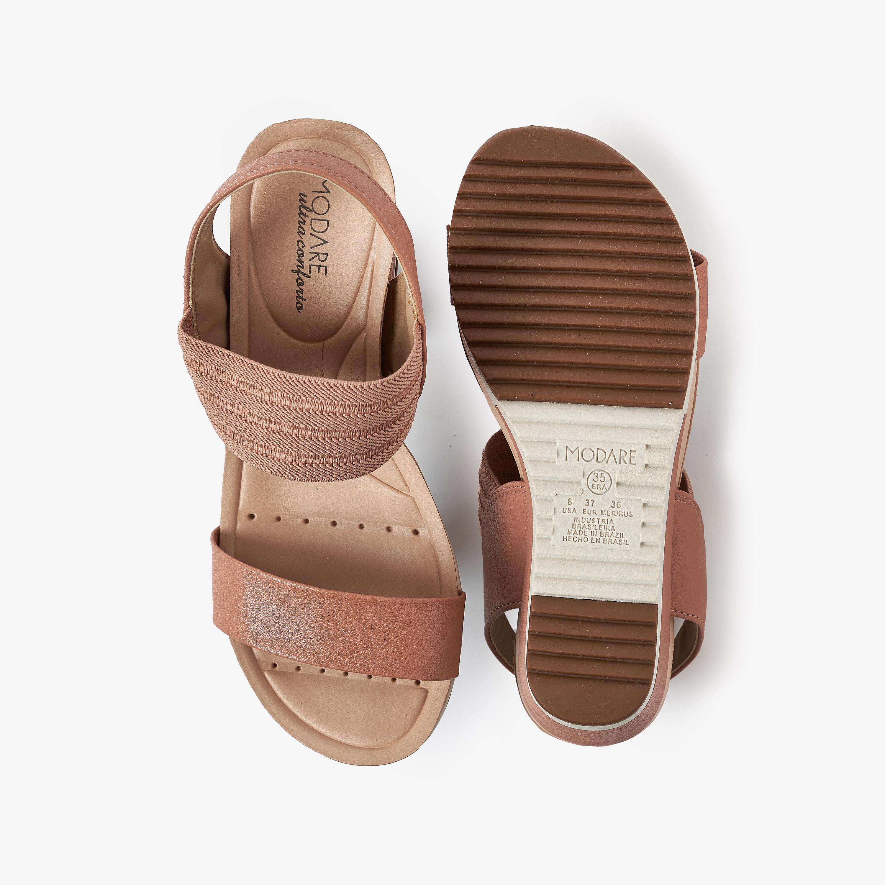 صندل ويدج نسائي من موداري بكعب عريض وحزام خلفي | 7123-107-24456-women-shoes-heels-image-4