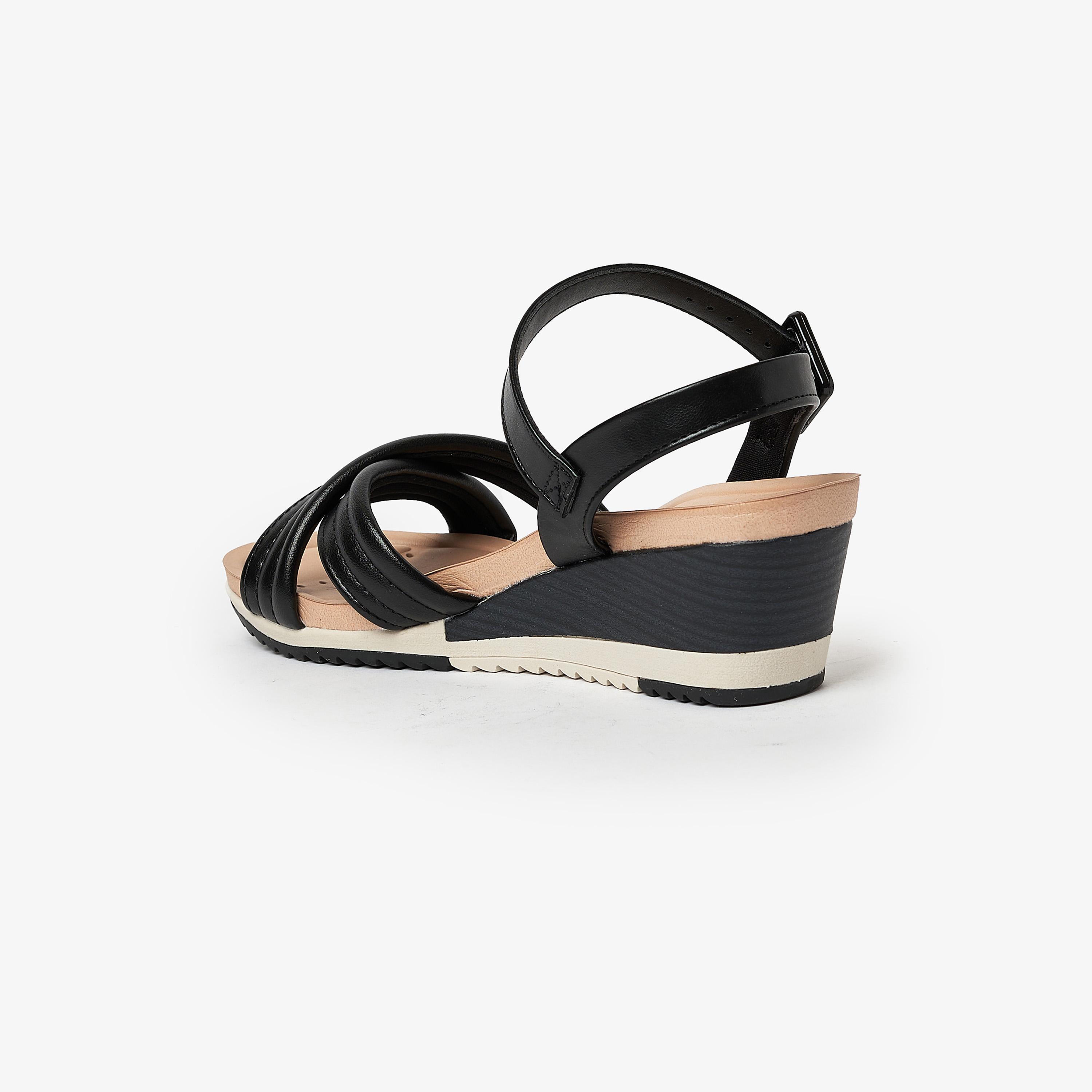 Modare by Geoomnii Women's Wedge Sandals with Sling Back | 7123-124-5536       -women-shoes-heels-image-3