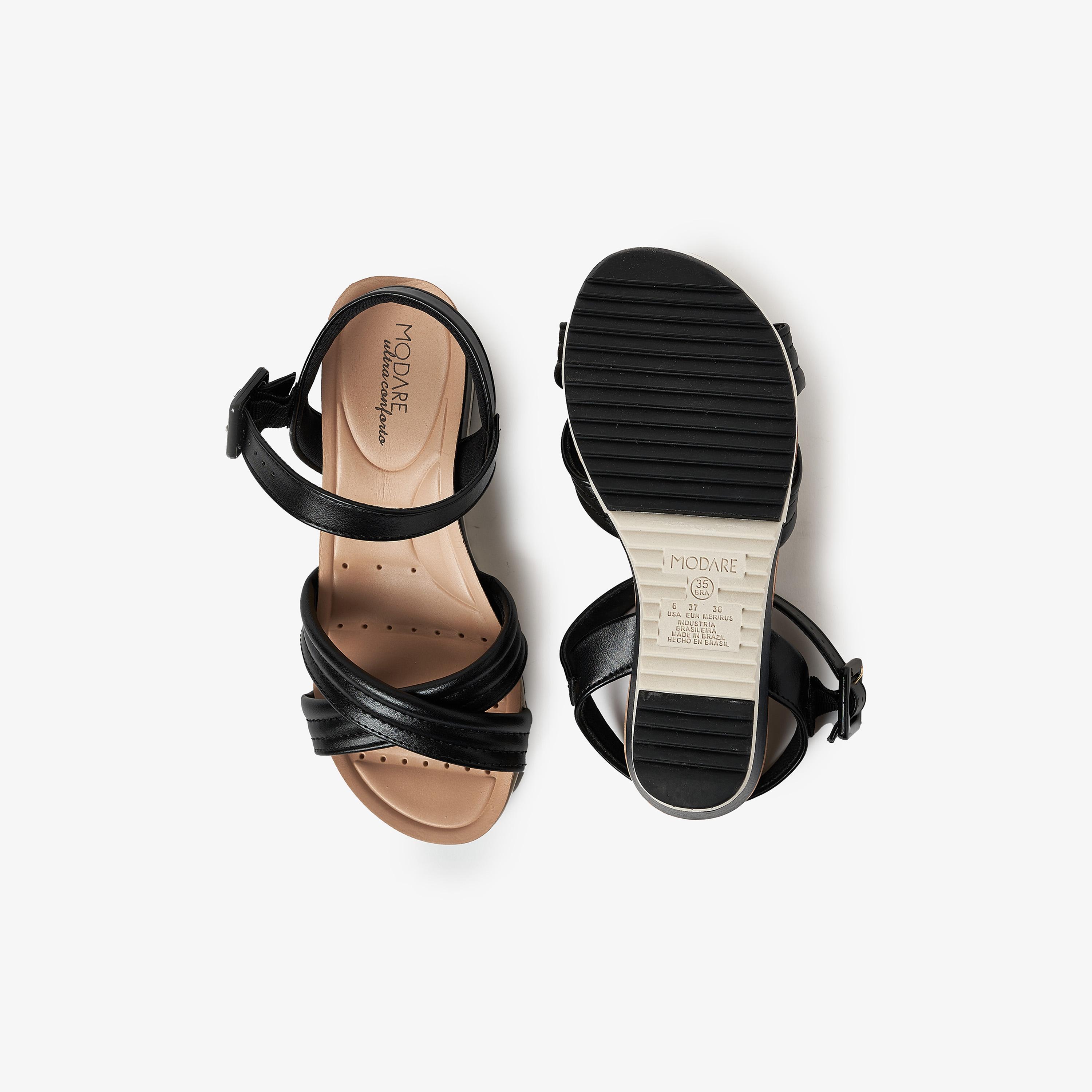 Modare by Geoomnii Women's Wedge Sandals with Sling Back | 7123-124-5536       -women-shoes-heels-image-4