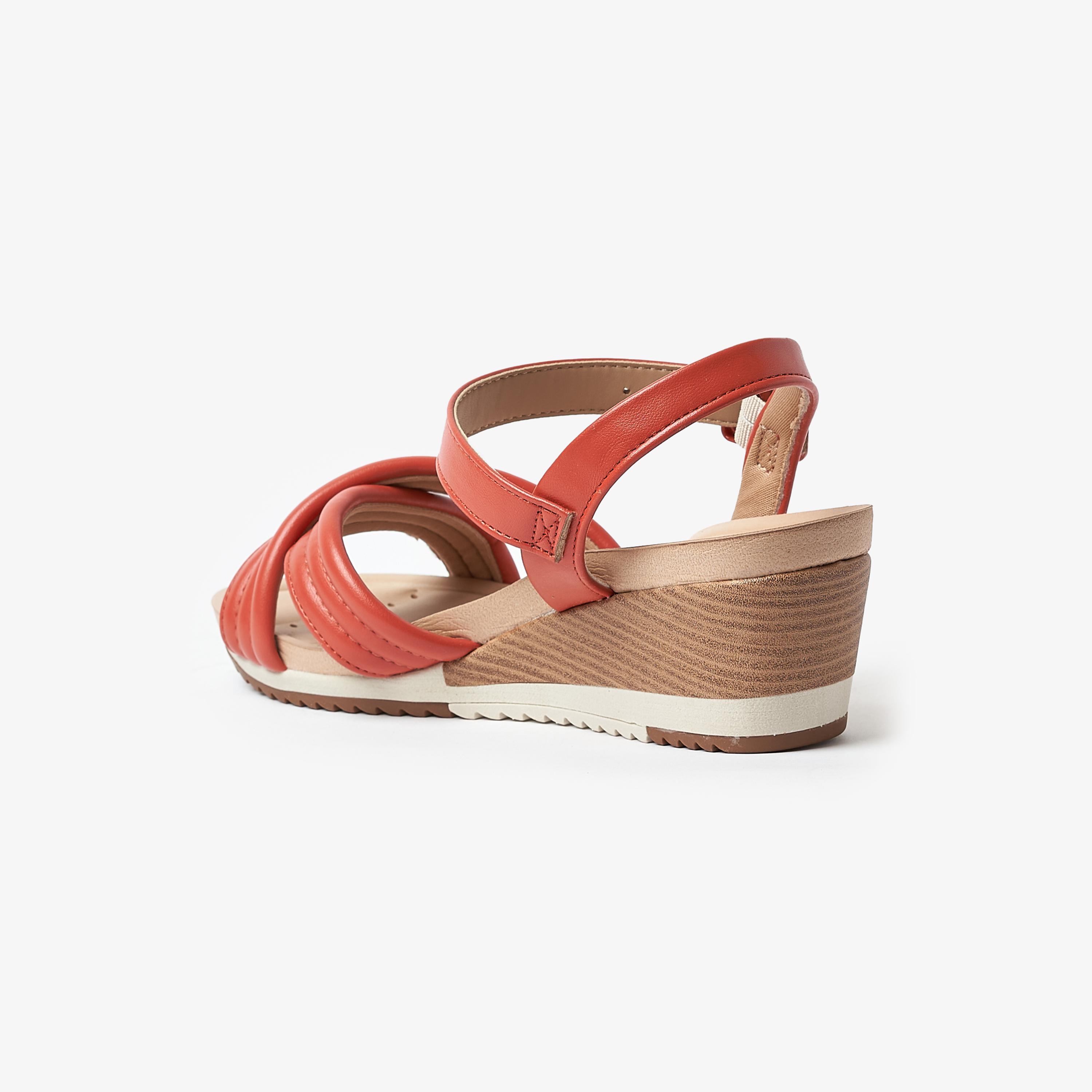 صندل ويدج نسائي من موداري بكعب عريض وحزام خلفي | 7123-124-5536-women-shoes-heels-image-3