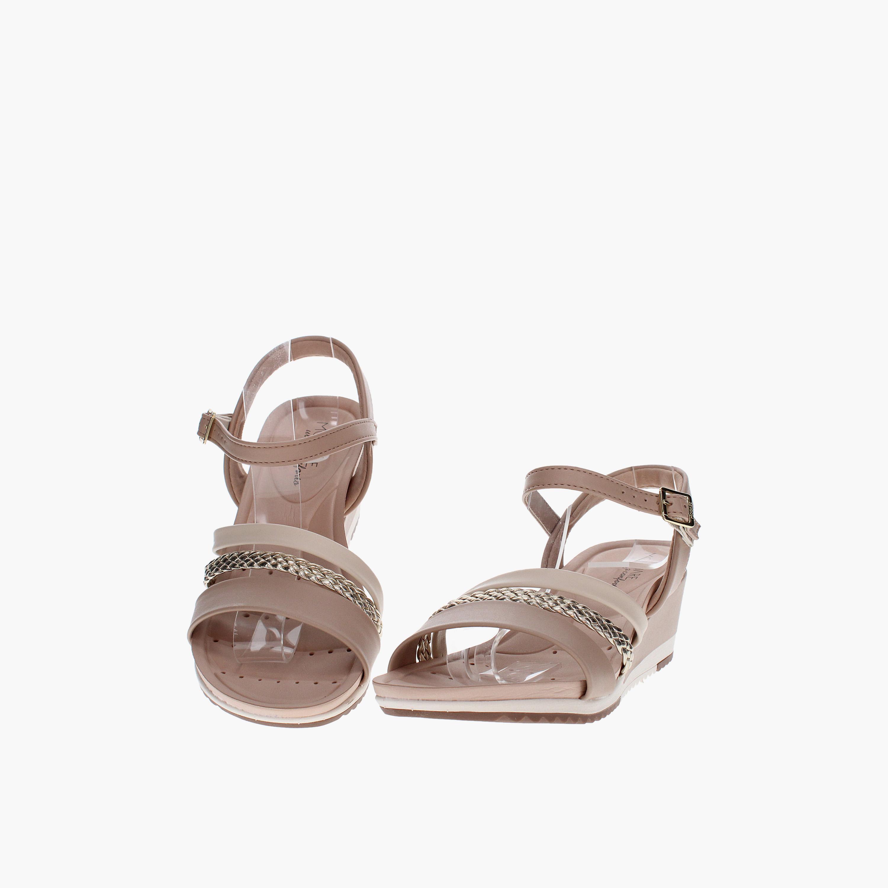 Modare by Geoomnii Women's Buckle Strap Wedges | 7123-147-26262-95496         -women-shoes-sandals-heeled-image-3