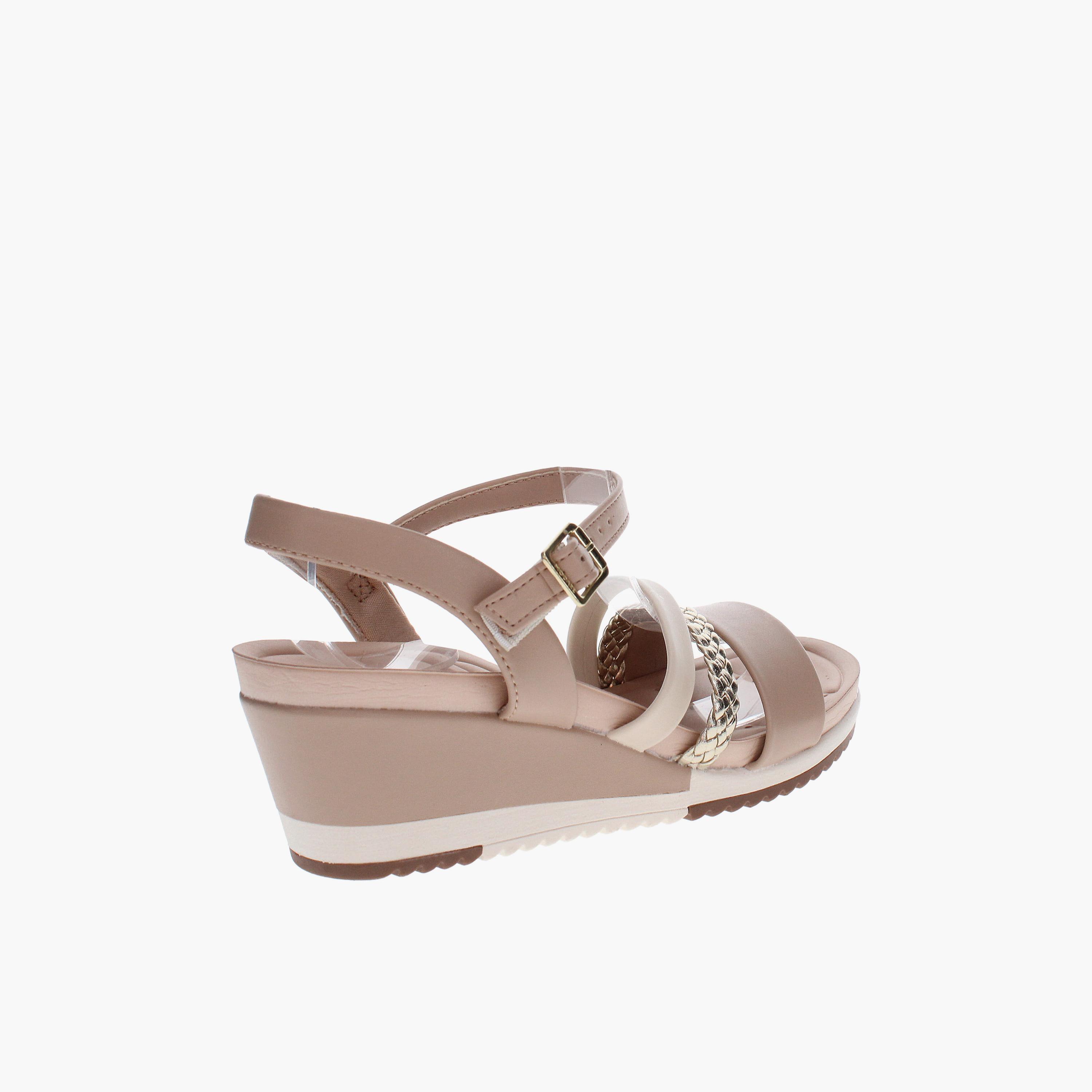 Modare by Geoomnii Women's Buckle Strap Wedges | 7123-147-26262-95496         -women-shoes-sandals-heeled-image-4