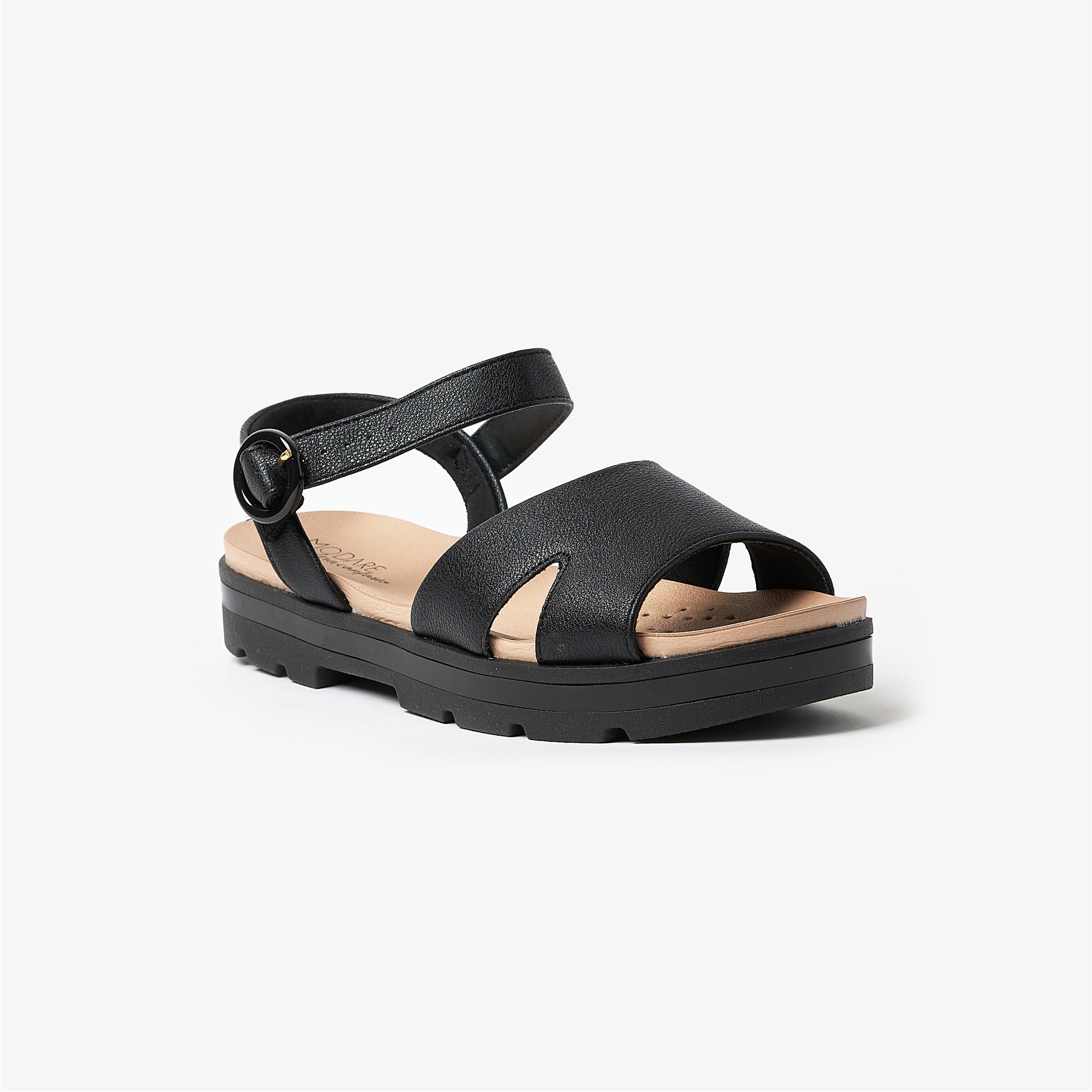 صندل بمقدمة مفتوحة نسائية مع حزام خلفي من موداري | 7132-134-21736-women-shoes-sandals-flats-image-1