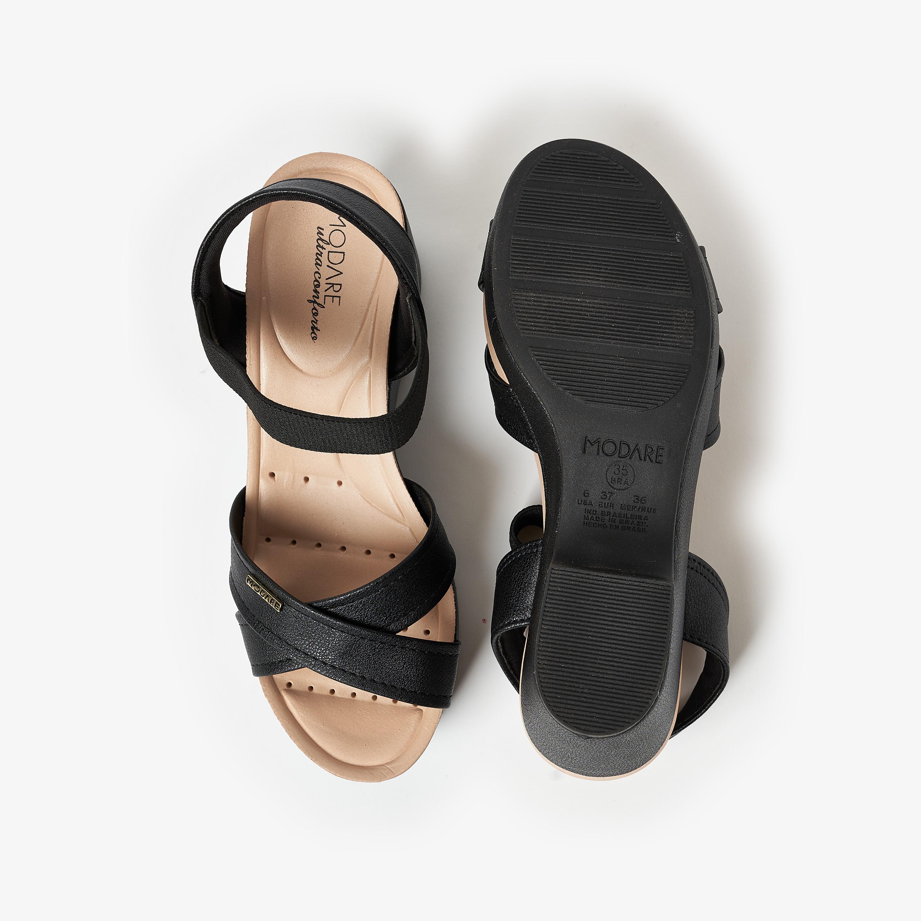 Modare by Geoomnii Women's Wedge Sandals with Sling Back | 7137-117-22454       -women-shoes-heels-image-4
