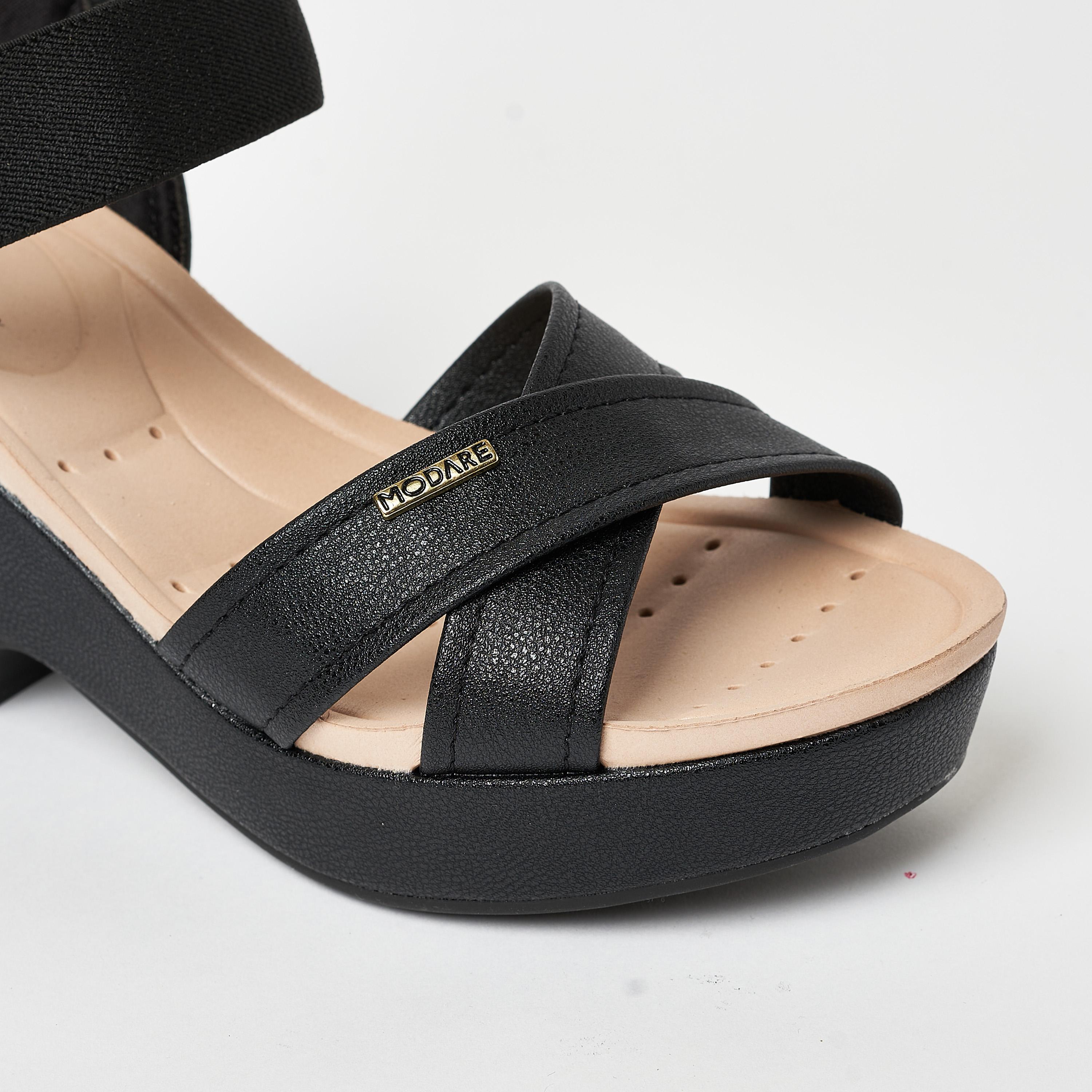 Modare by Geoomnii Women's Wedge Sandals with Sling Back | 7137-117-22454       -women-shoes-heels-image-5